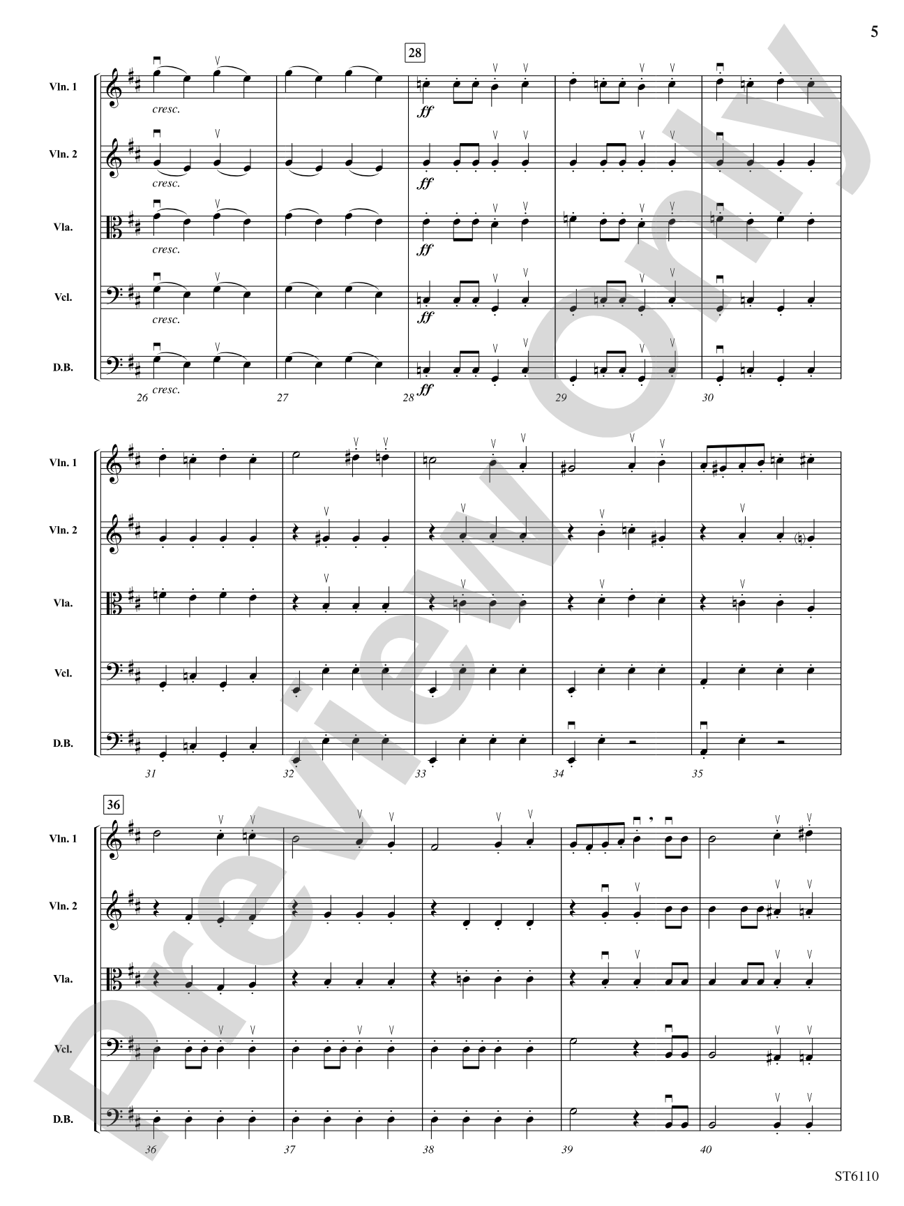 Marche Militaire in D Major: String Orchestra Conductor Score & Parts