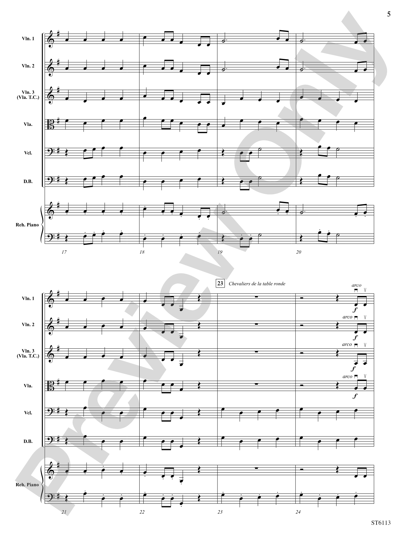 Trois chansons de campagne (Three Songs of the Countryside): String Orchestra Conductor Score & Parts