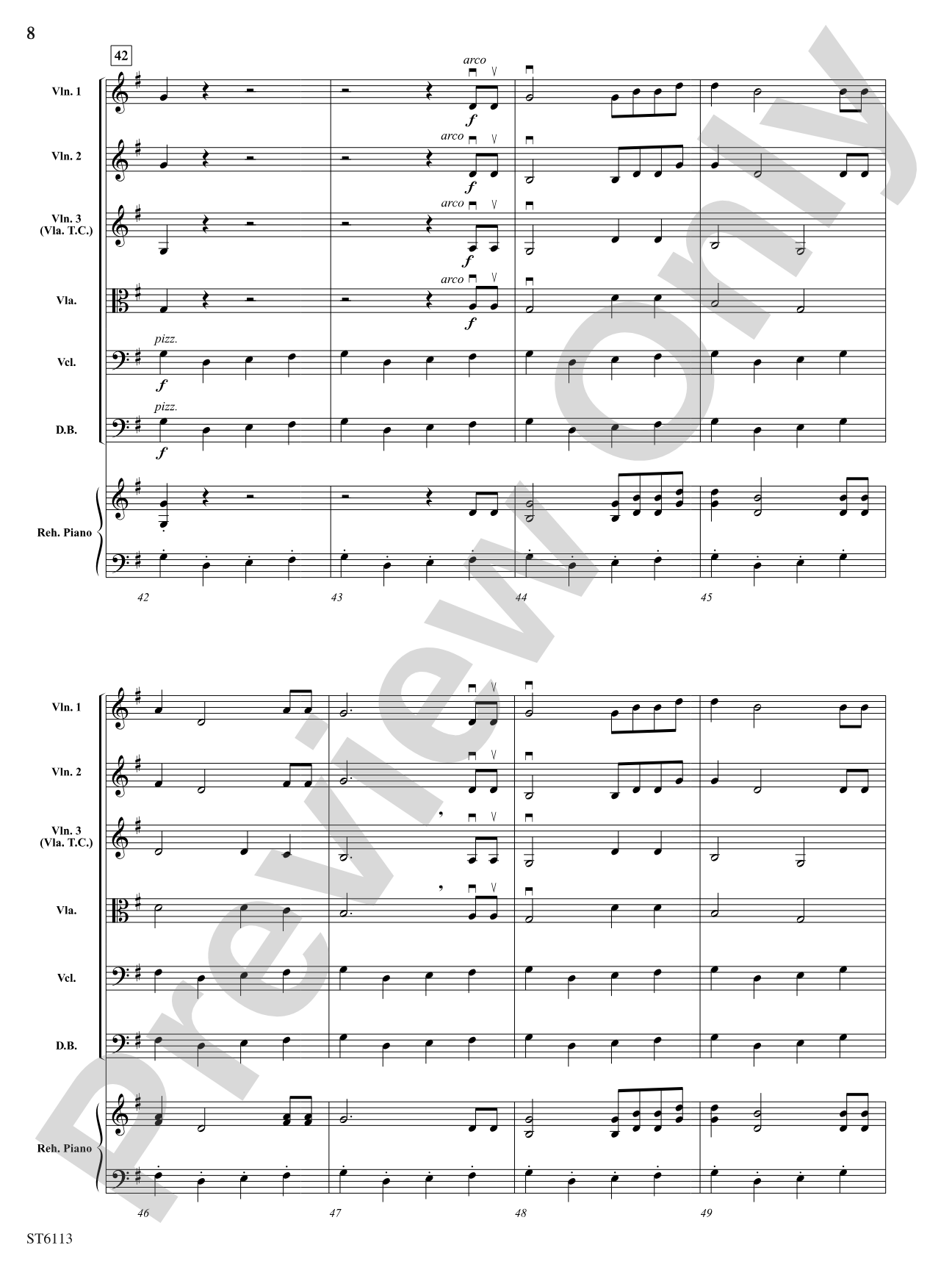 Trois chansons de campagne (Three Songs of the Countryside): String Orchestra Conductor Score & Parts