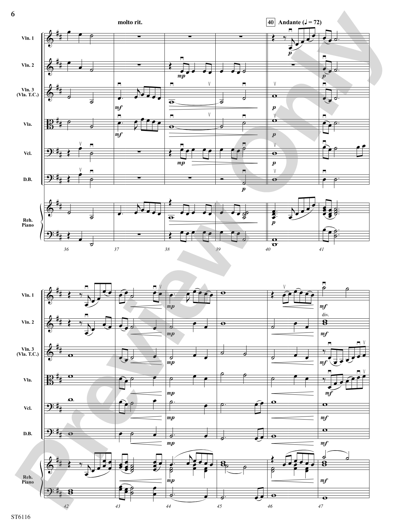 Variations on an Irish Tune: String Orchestra Conductor Score & Parts