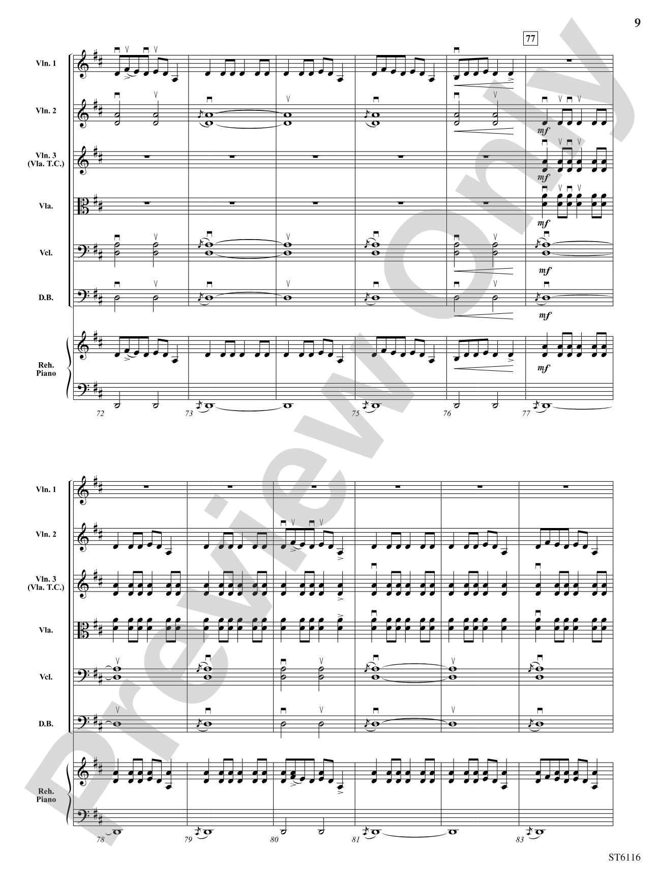 Variations on an Irish Tune: String Orchestra Conductor Score & Parts