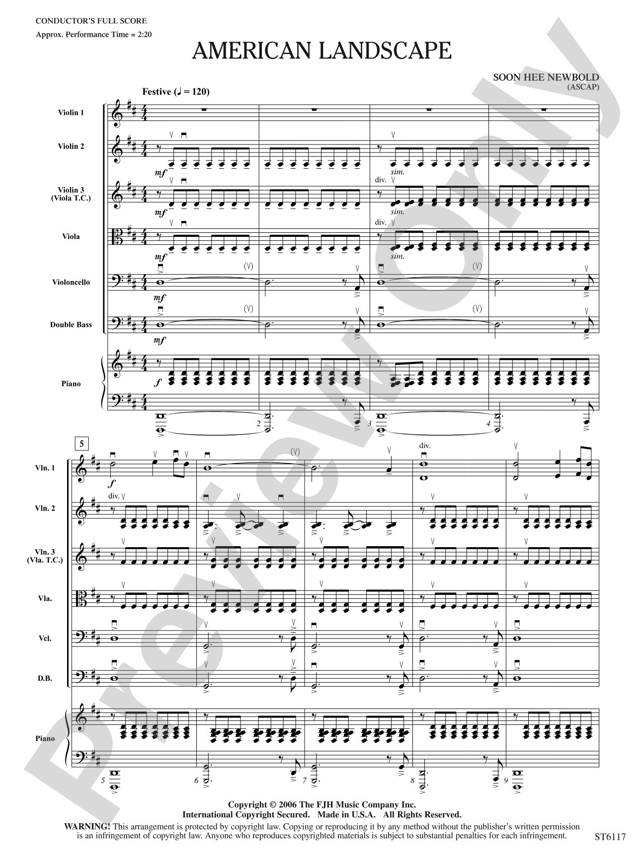 American Landscape: String Orchestra Conductor Score & Parts