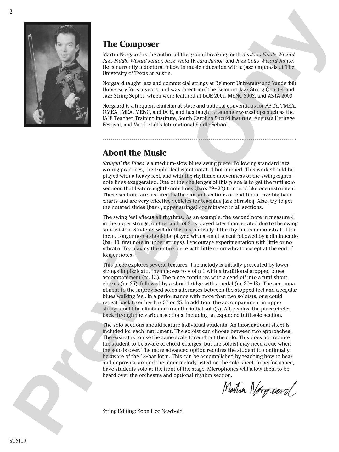 Stringin' the Blues: String Orchestra Conductor Score & Parts