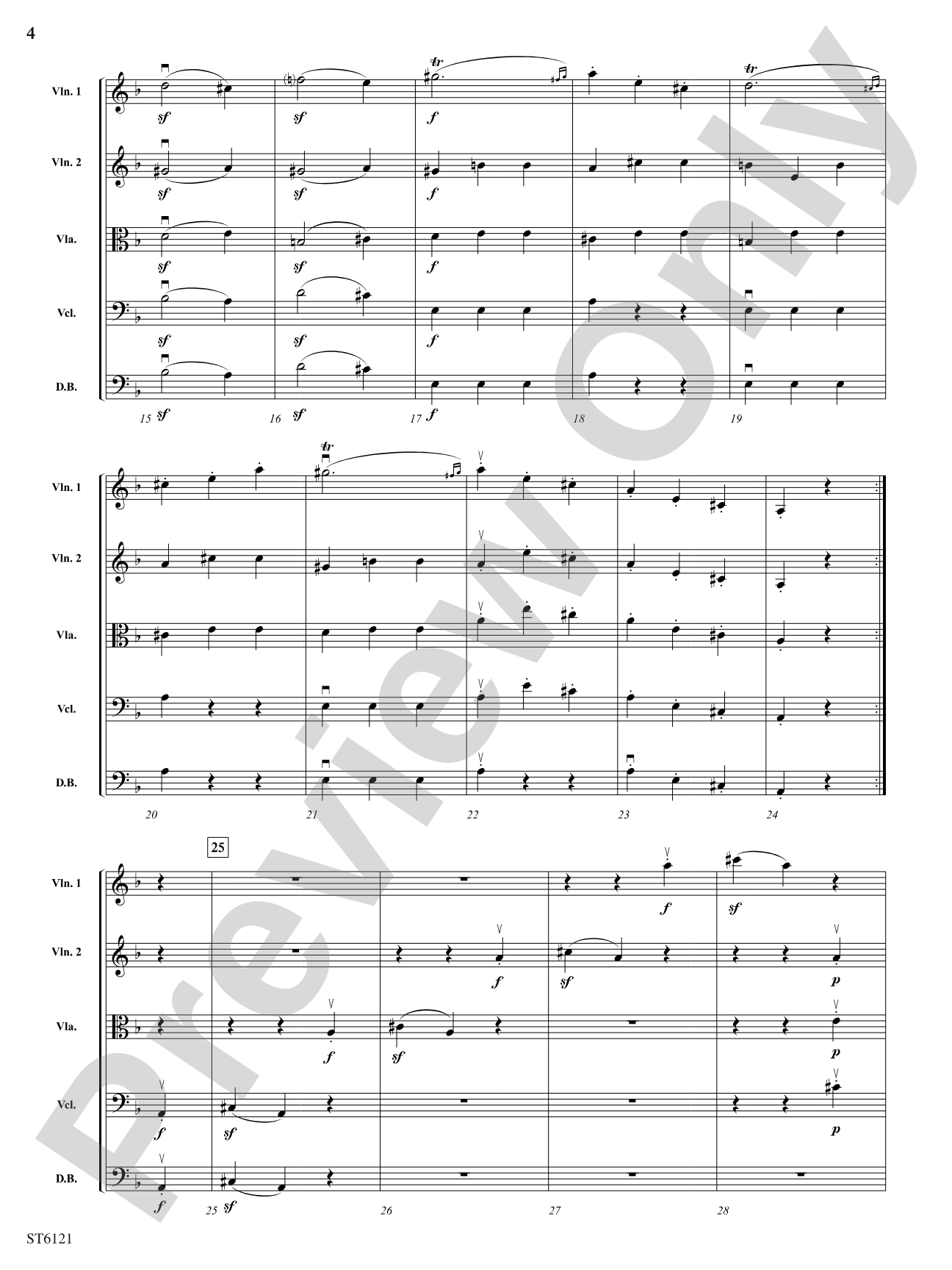 Themes from Symphony No. 7: String Orchestra Conductor Score & Parts