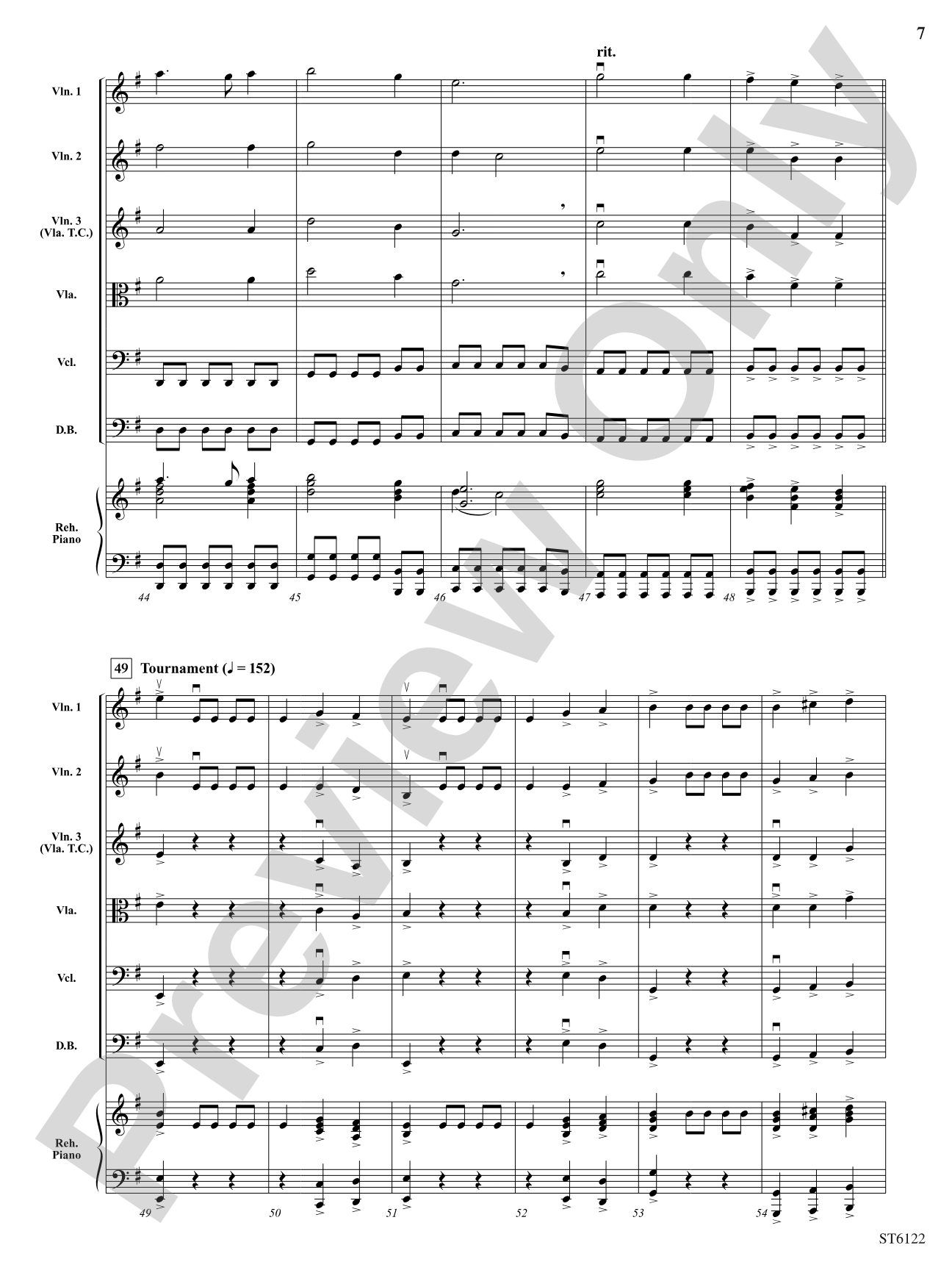 Medieval Wars (Prelude, Tournament, and Ceremony): String Orchestra Conductor Score & Parts