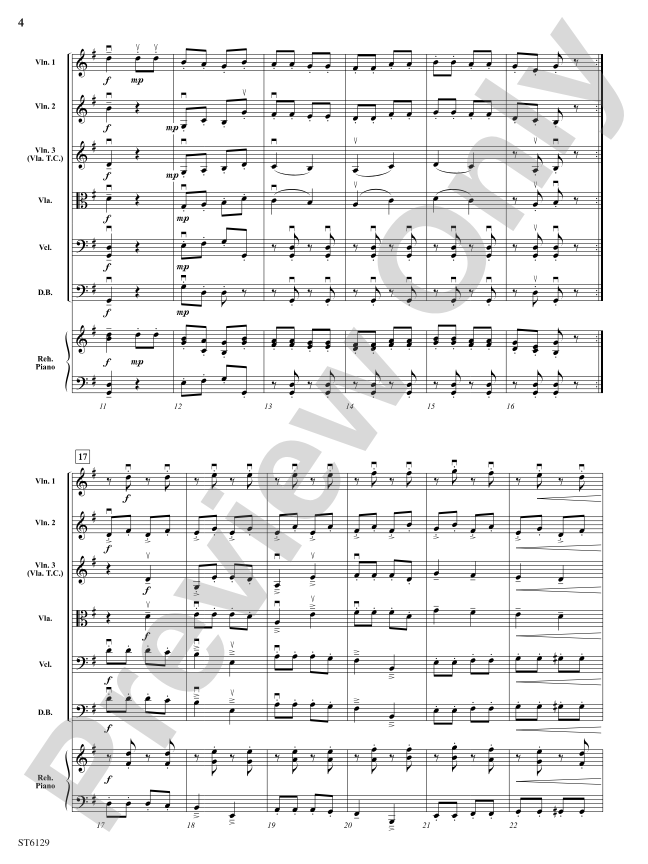 Danse Russe (Trepak from The Nutcracker): String Orchestra Conductor Score & Parts