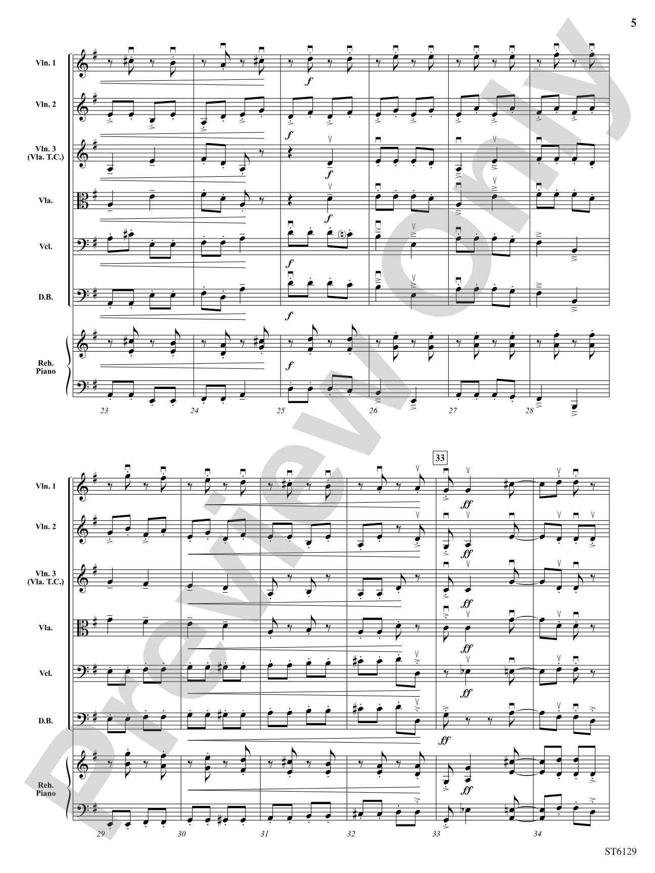 Danse Russe (Trepak from The Nutcracker): String Orchestra Conductor Score & Parts