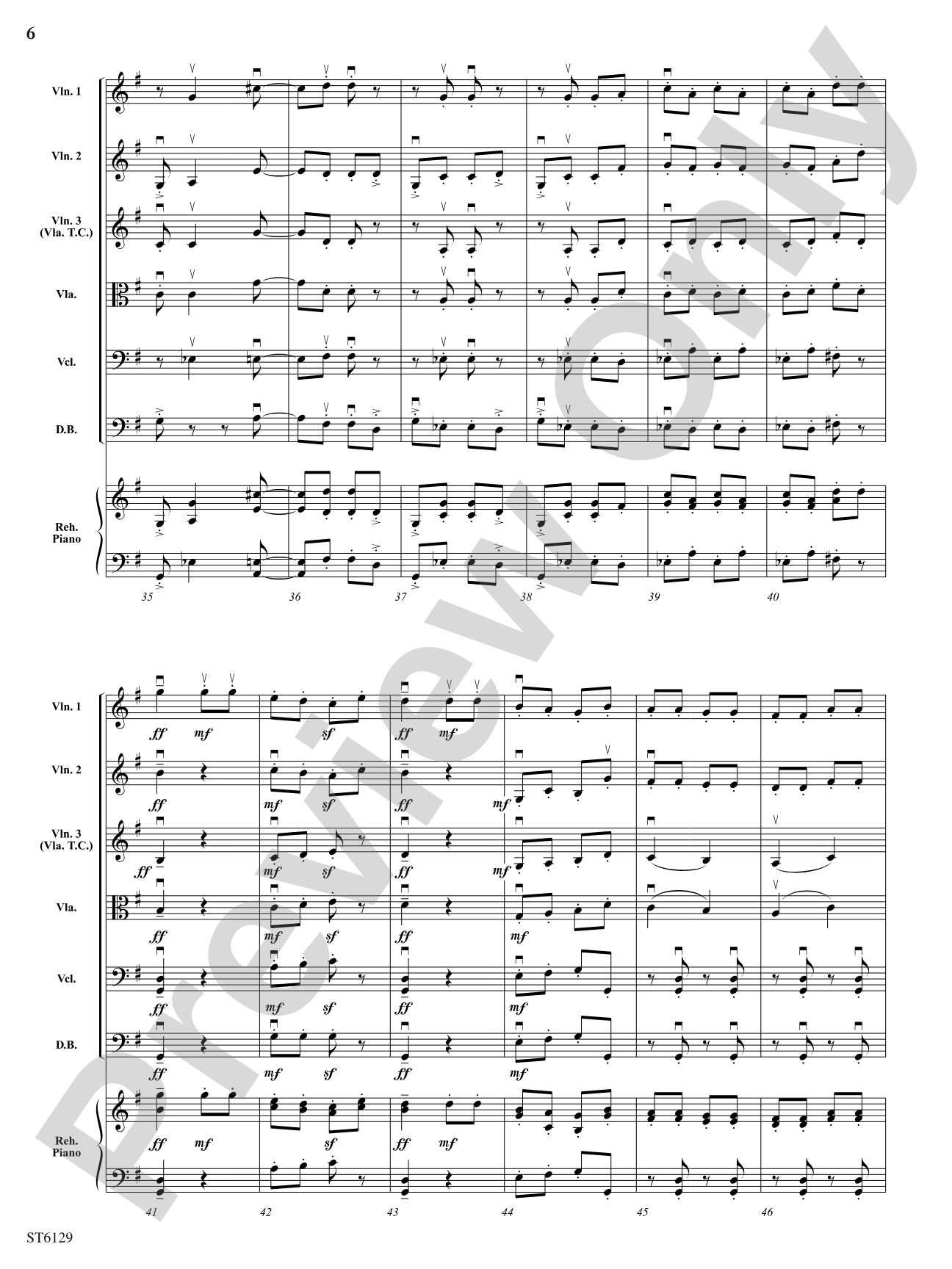 Danse Russe (Trepak from The Nutcracker): String Orchestra Conductor Score & Parts