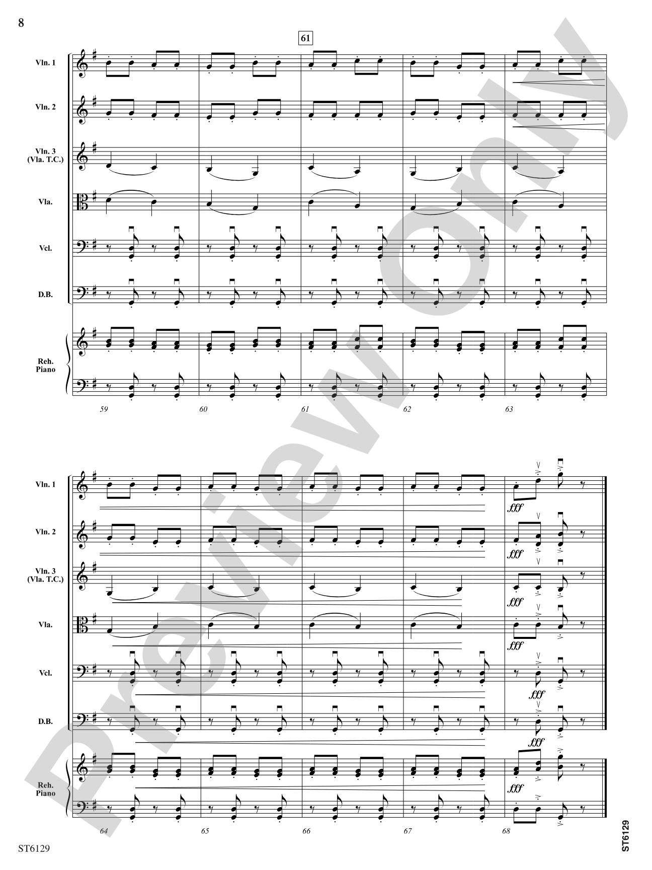 Danse Russe (Trepak from The Nutcracker): String Orchestra Conductor Score & Parts