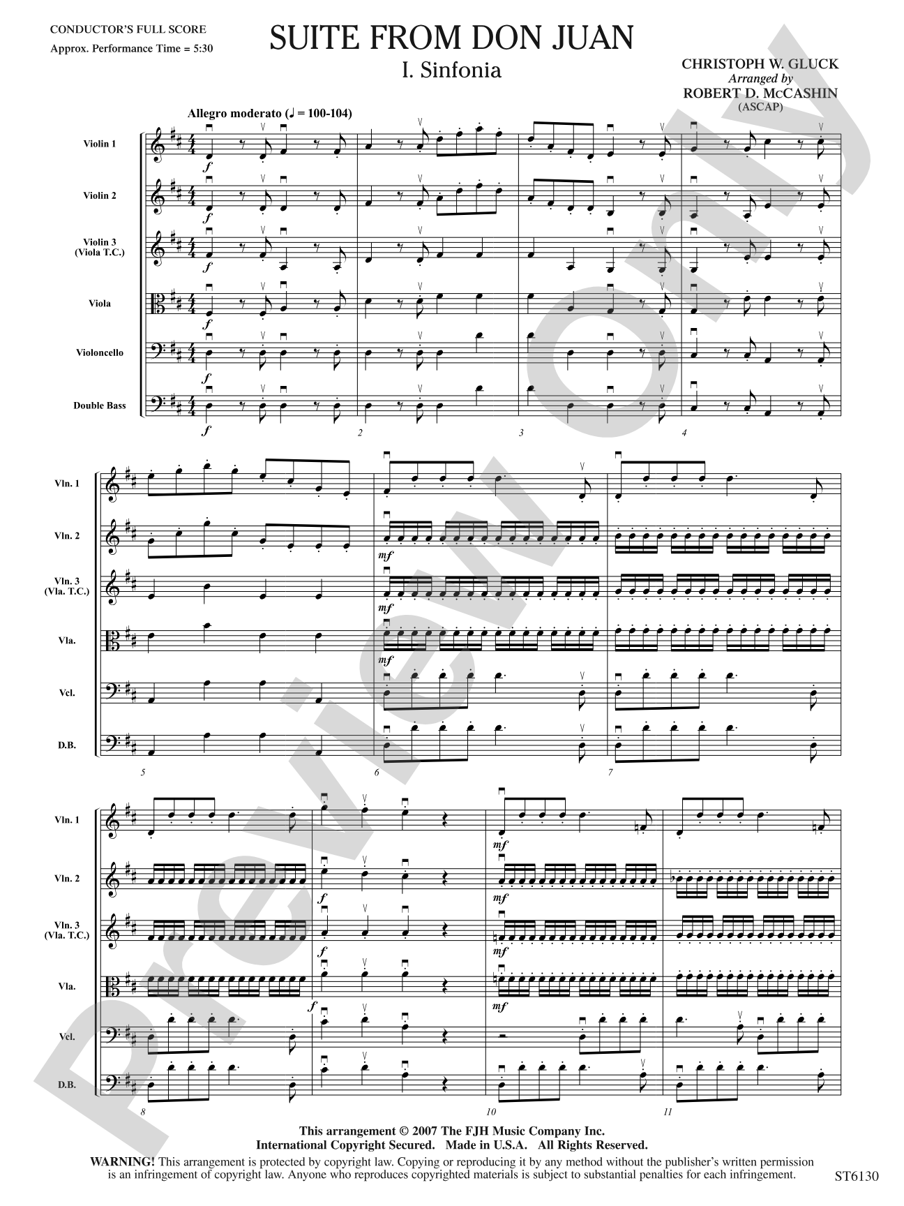 Suite from Don Juan: String Orchestra Conductor Score & Parts