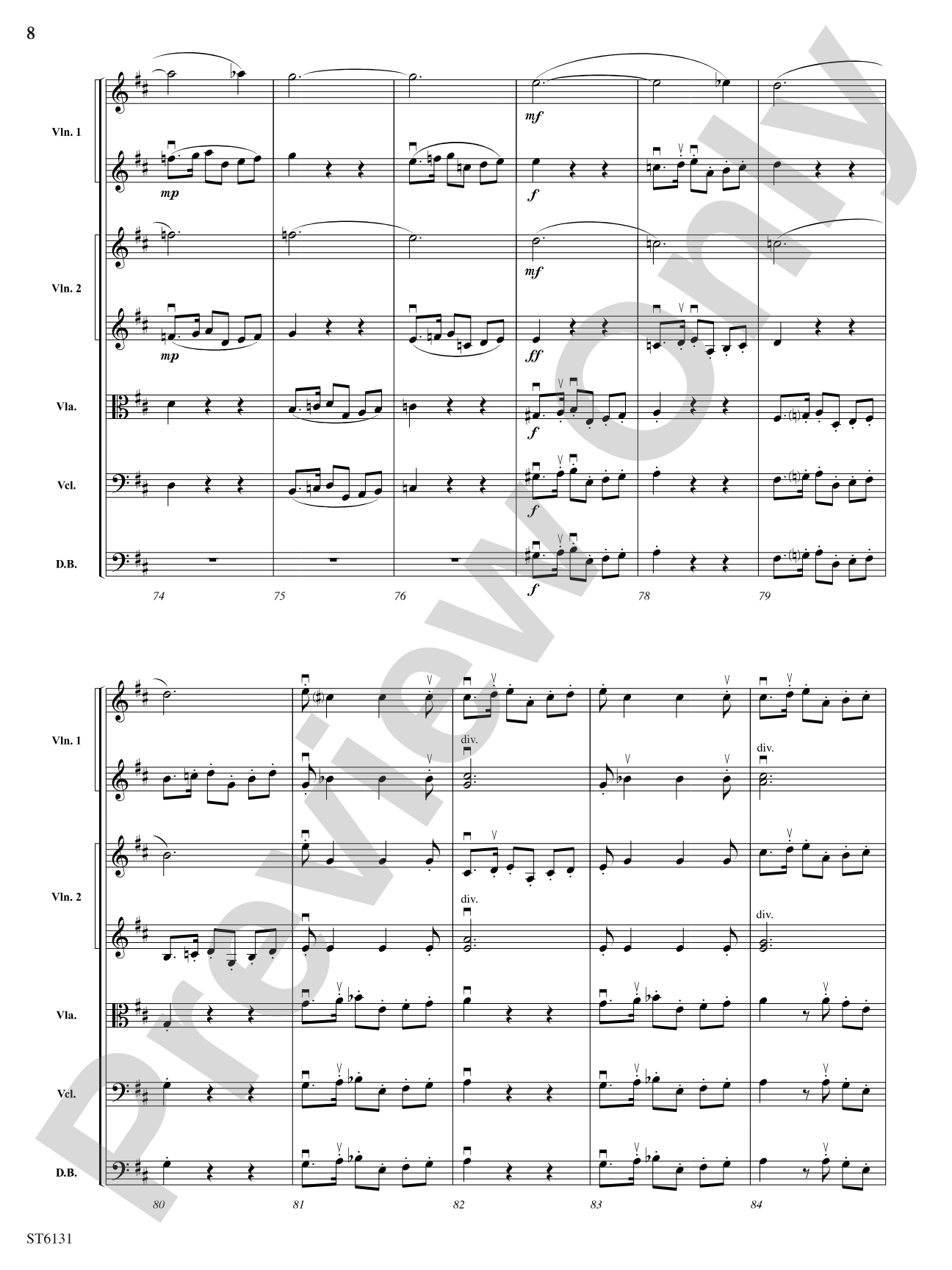 Symphony No. 8 "Unfinished" (First Movement): String Orchestra Conductor Score & Parts