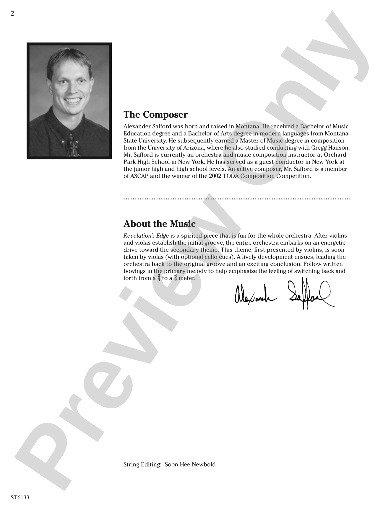 Revelation's Edge: String Orchestra Conductor Score & Parts