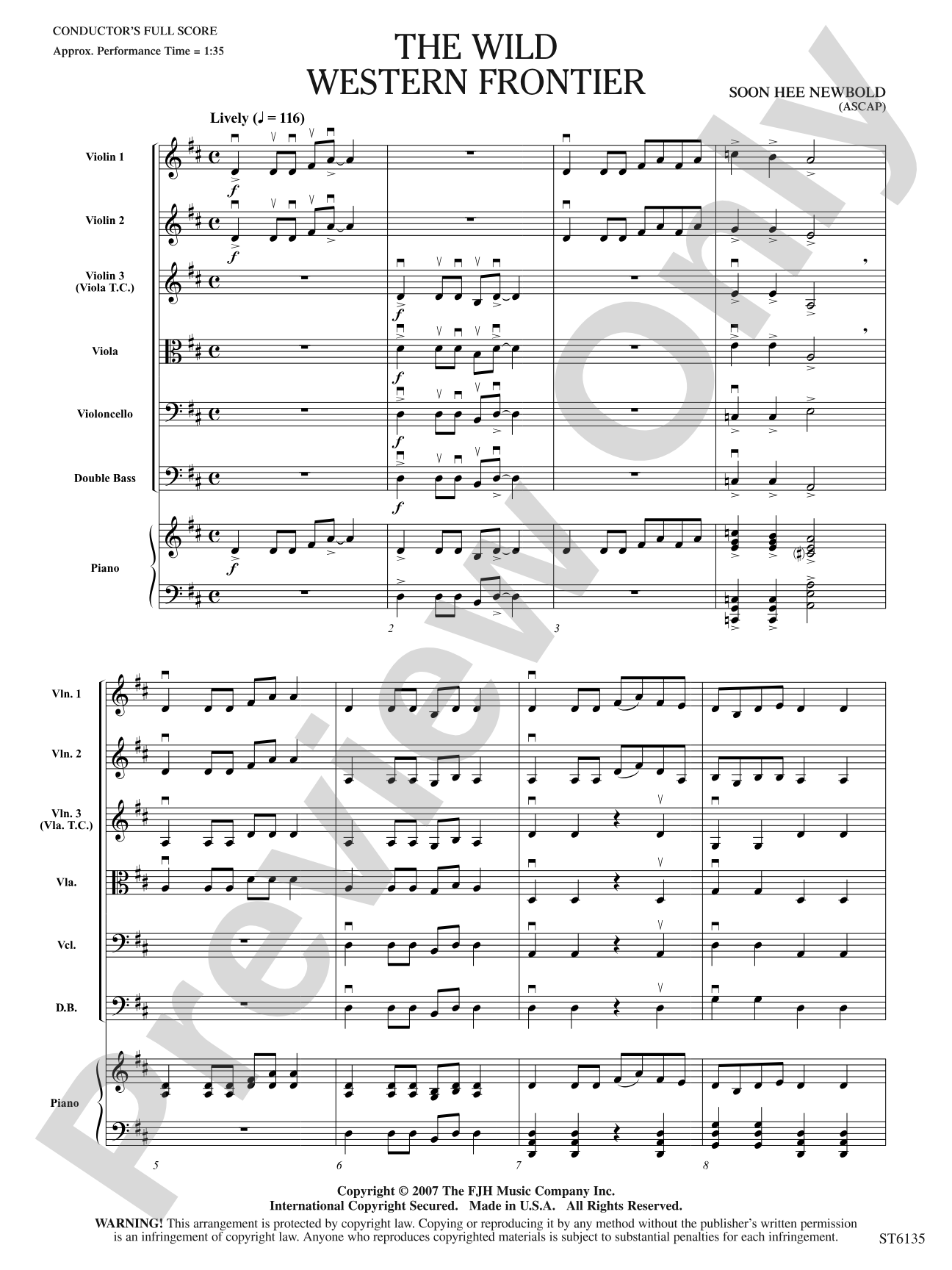 The Wild Western Frontier: String Orchestra Conductor Score & Parts
