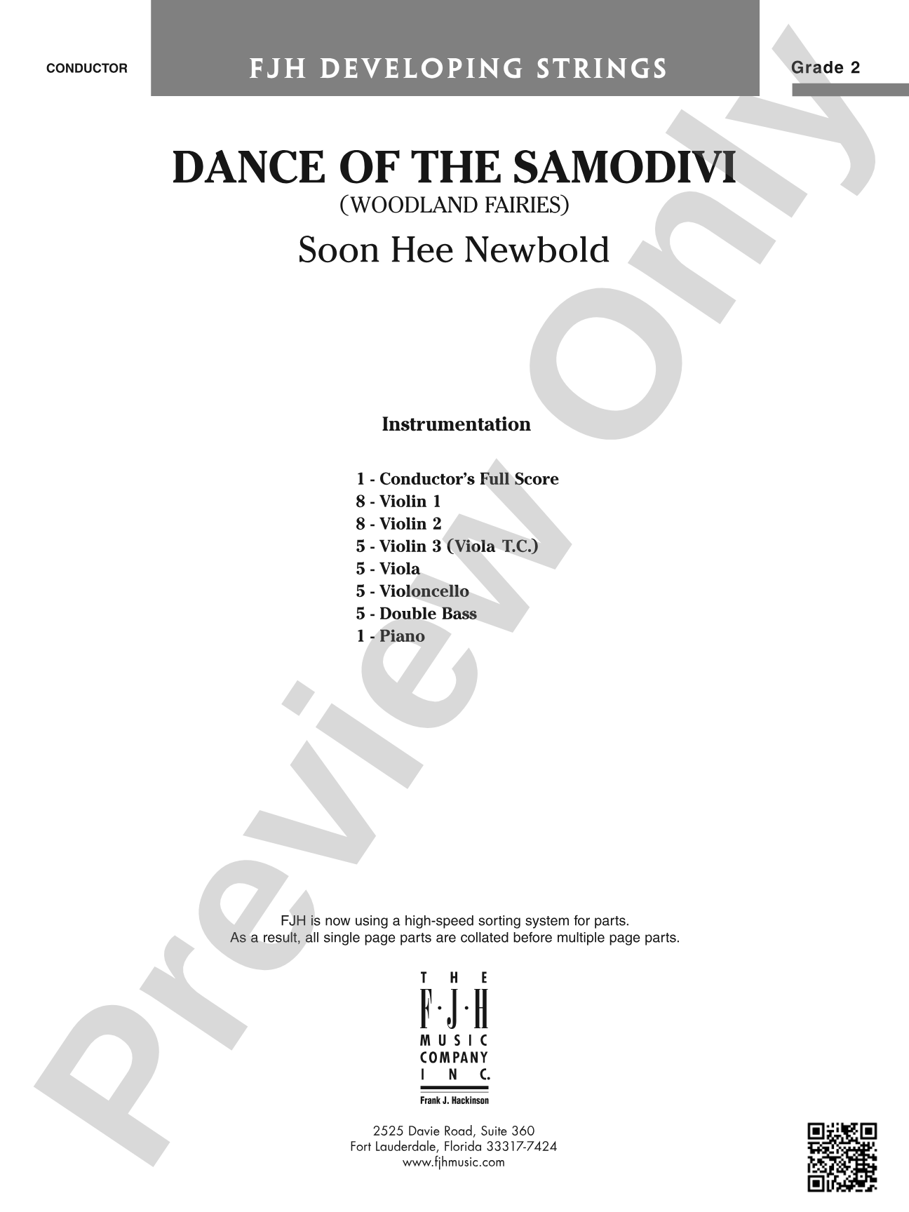 Dance of the Samodivi (Woodland Fairies): String Orchestra Conductor Score & Parts