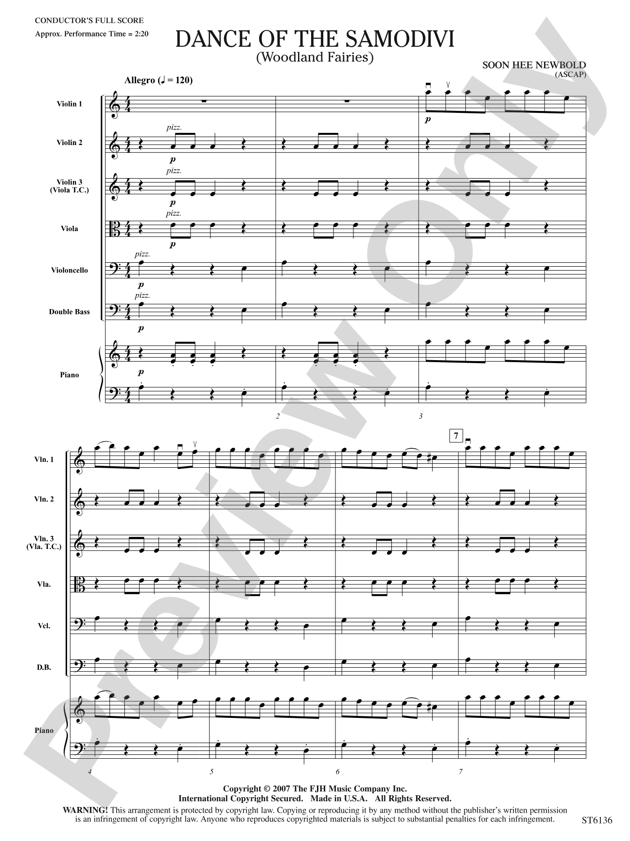 Dance of the Samodivi (Woodland Fairies): String Orchestra Conductor Score & Parts