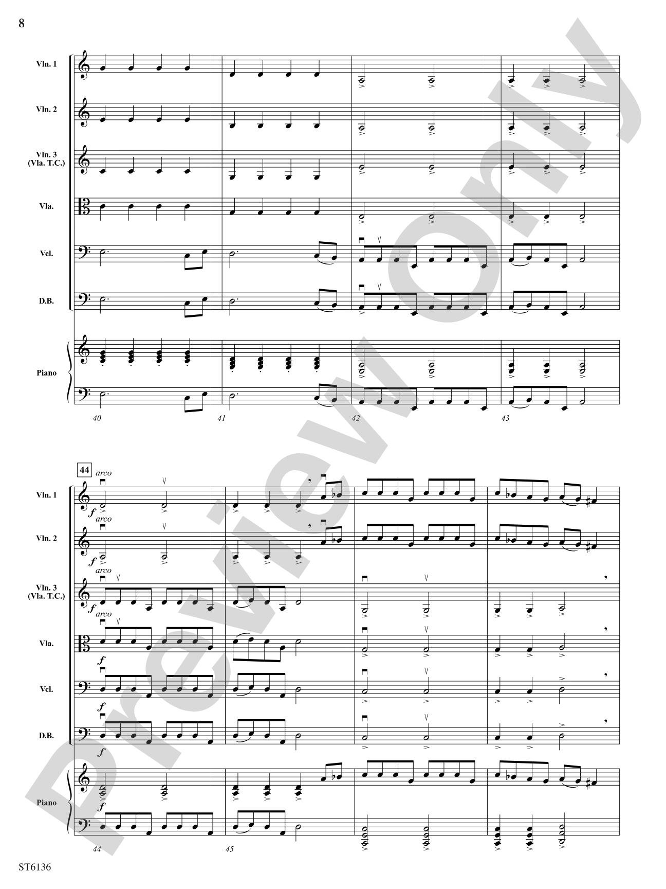 Dance of the Samodivi (Woodland Fairies): String Orchestra Conductor Score & Parts