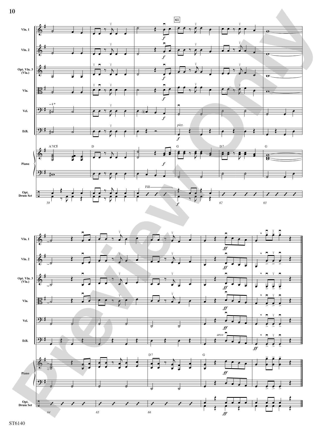 Calypso: String Orchestra Conductor Score & Parts