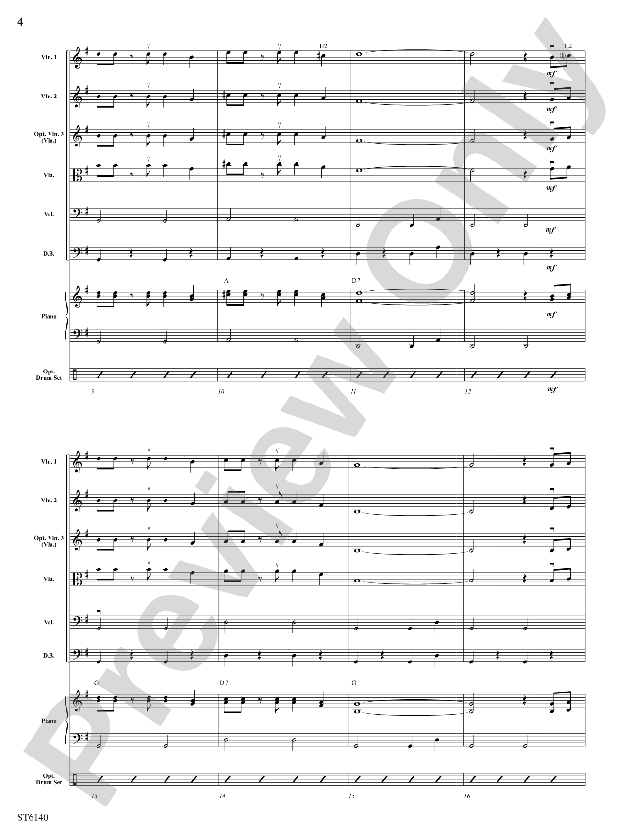 Calypso: String Orchestra Conductor Score & Parts