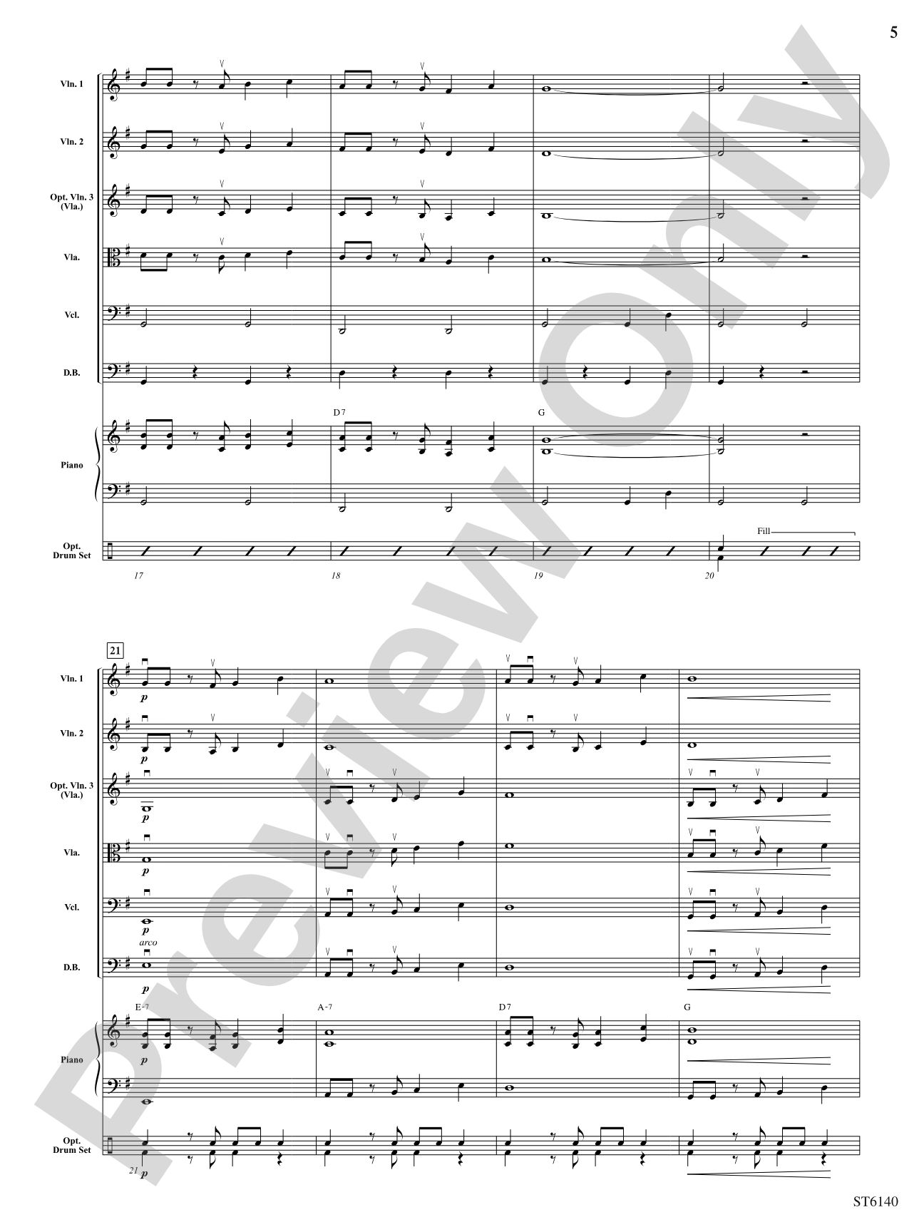 Calypso: String Orchestra Conductor Score & Parts