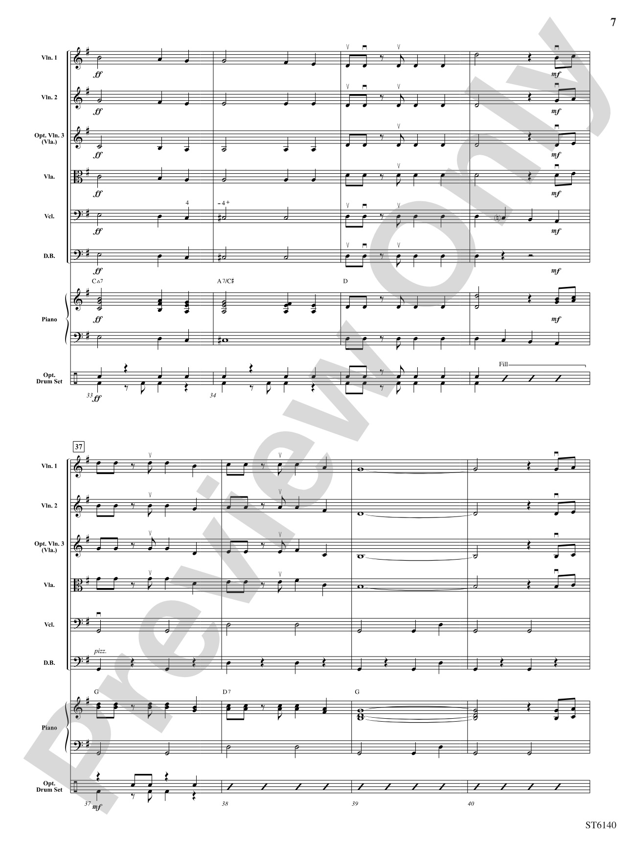 Calypso: String Orchestra Conductor Score & Parts