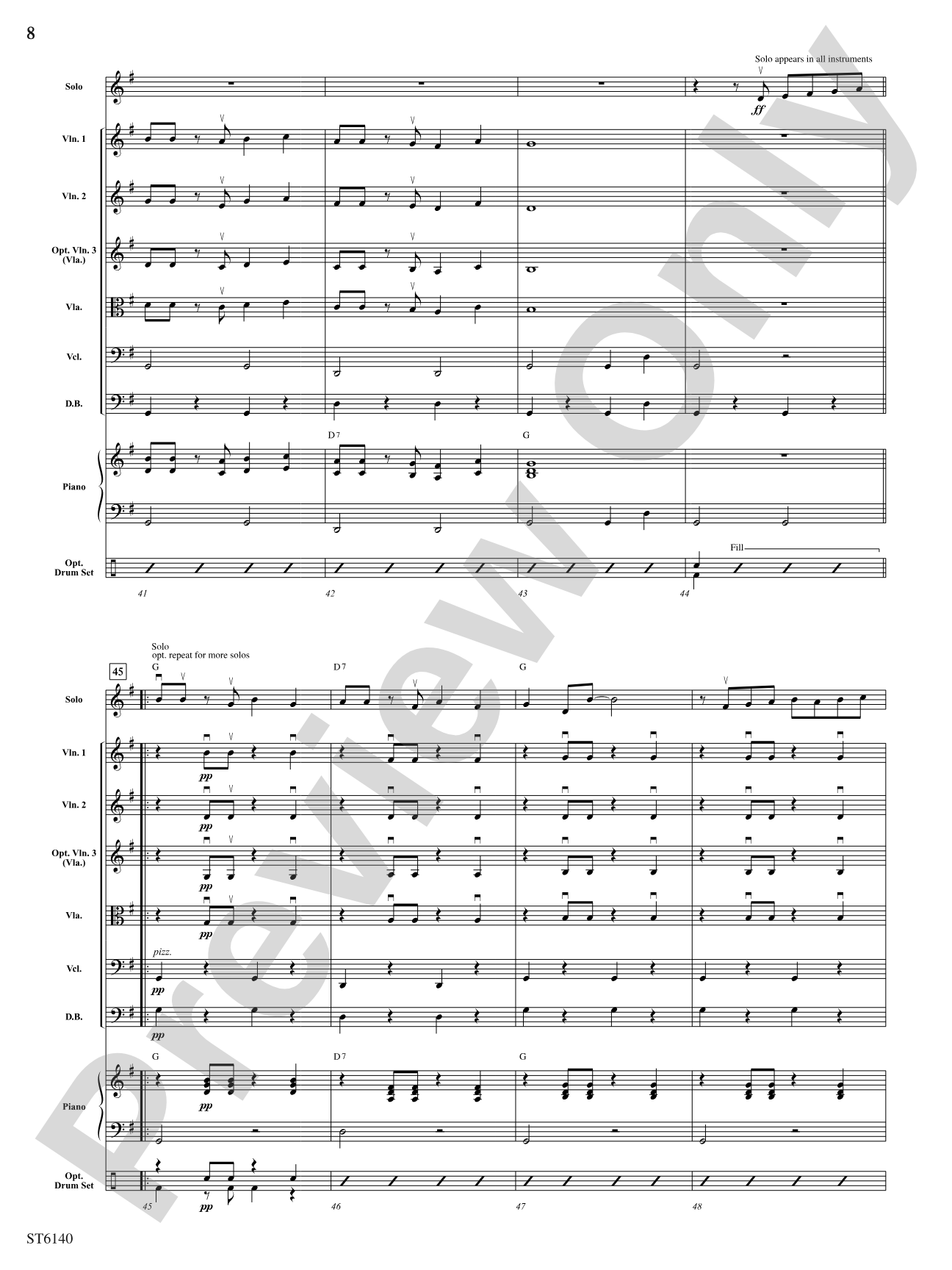 Calypso: String Orchestra Conductor Score & Parts