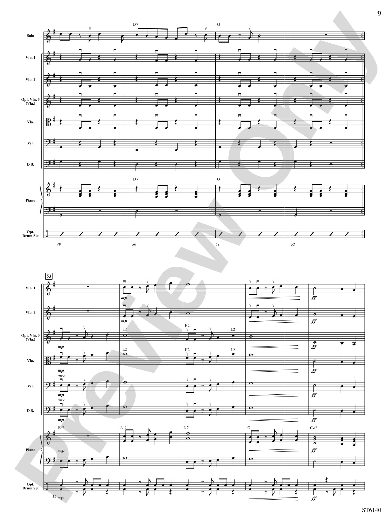 Calypso: String Orchestra Conductor Score & Parts