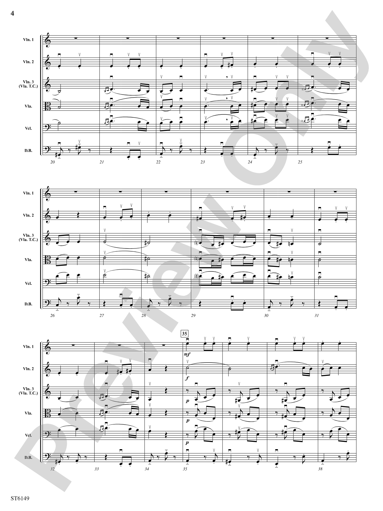 Allegretto (from Beethoven's Symphony No. 7): String Orchestra Conductor Score & Parts