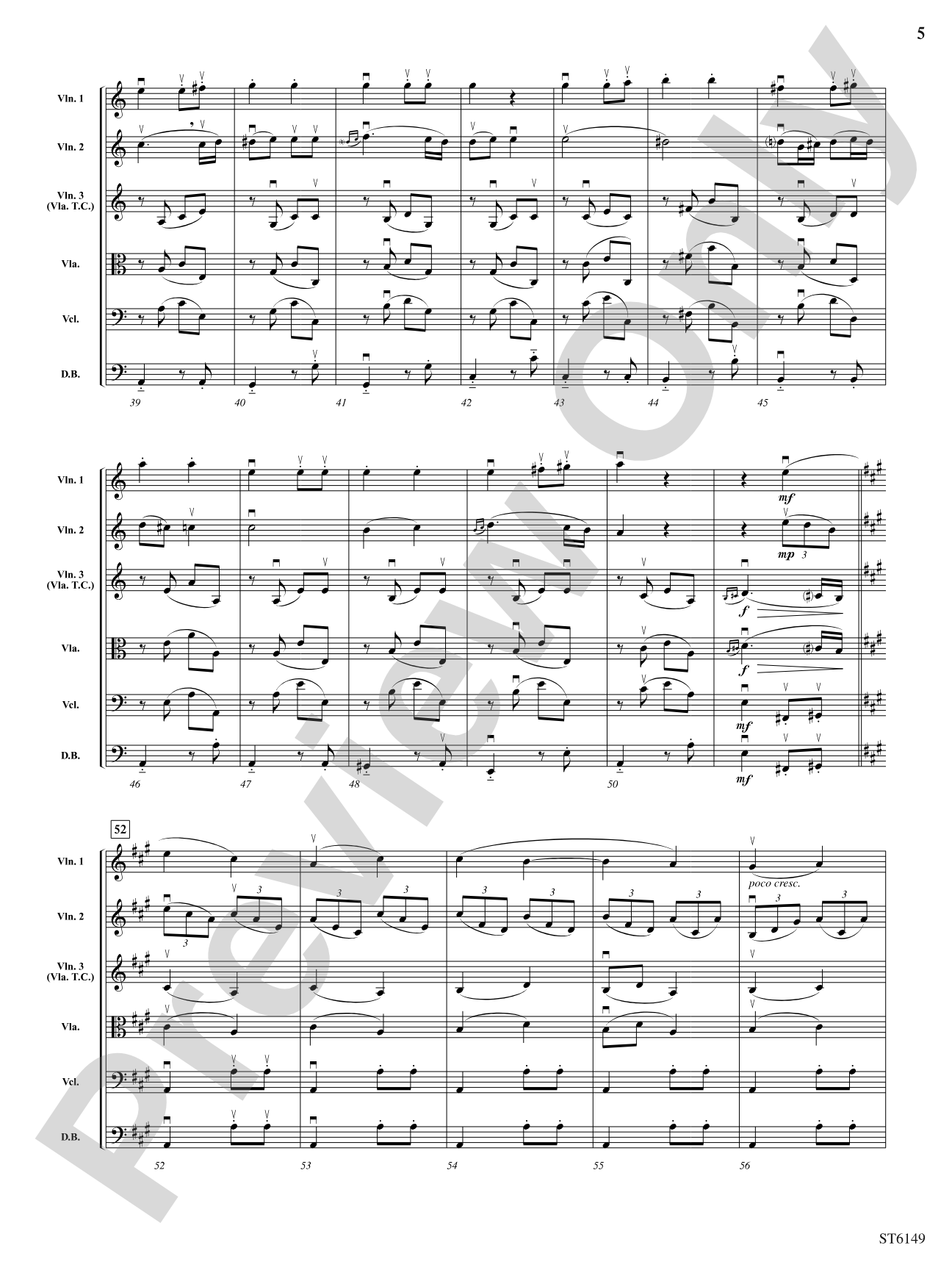Allegretto (from Beethoven's Symphony No. 7): String Orchestra Conductor Score & Parts