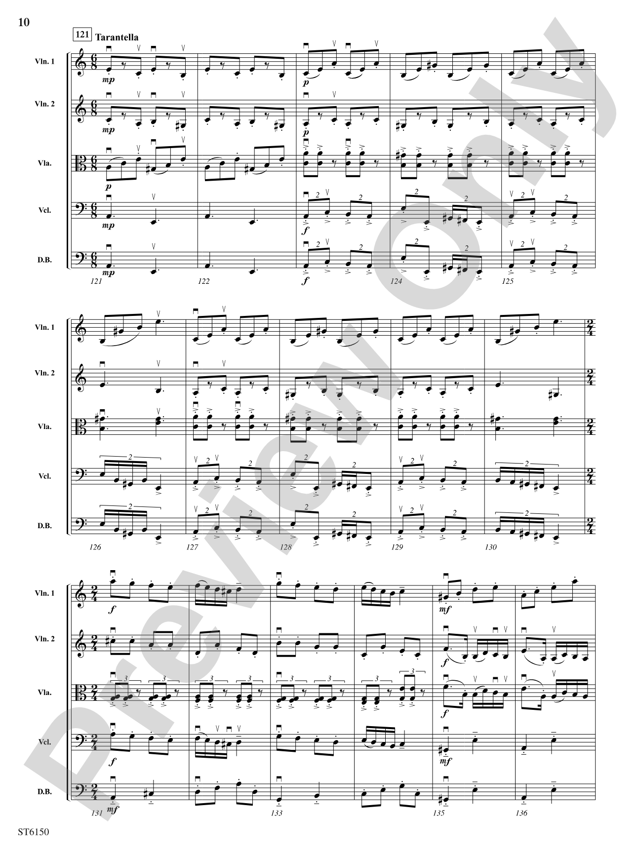 Variations on Paganini: String Orchestra Conductor Score & Parts