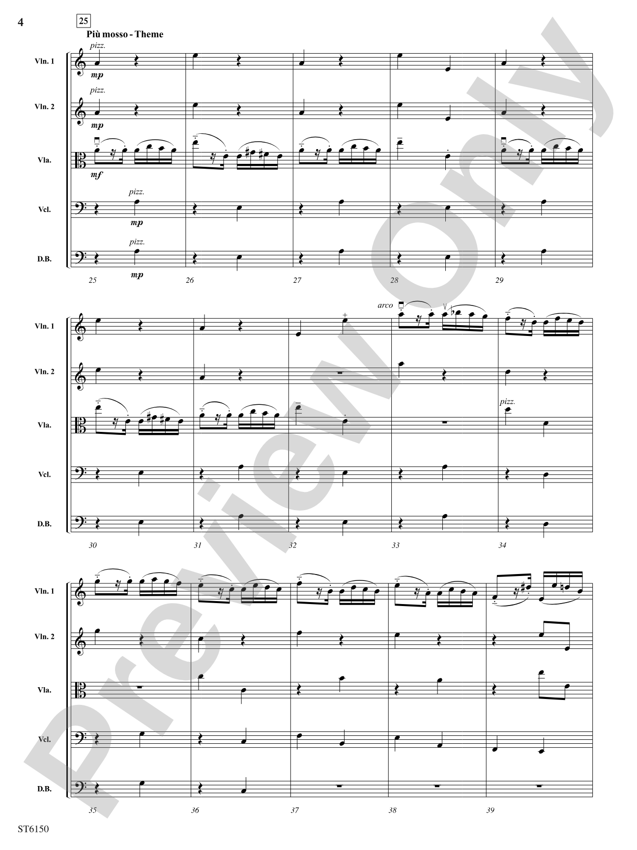 Variations on Paganini: String Orchestra Conductor Score & Parts