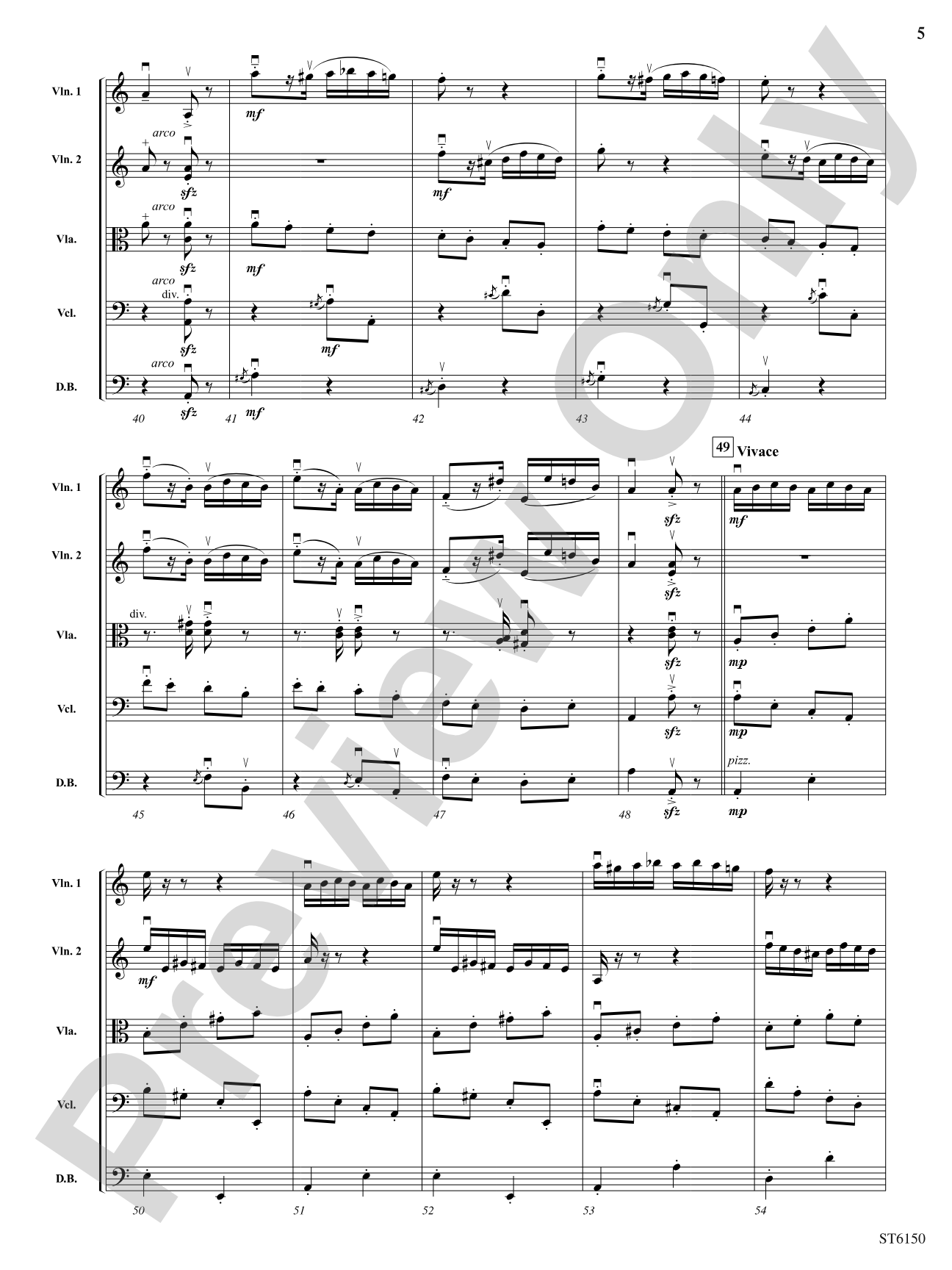 Variations on Paganini: String Orchestra Conductor Score & Parts