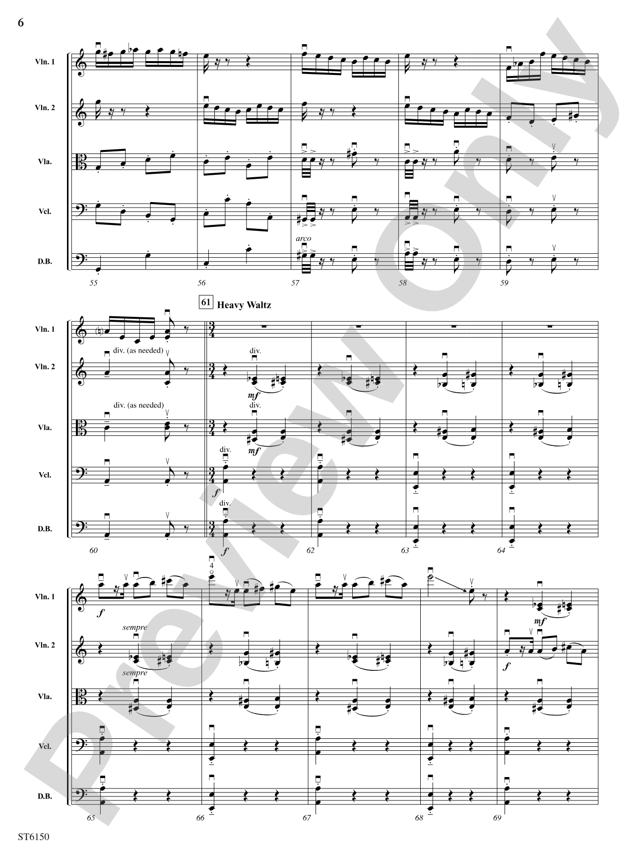Variations on Paganini: String Orchestra Conductor Score & Parts