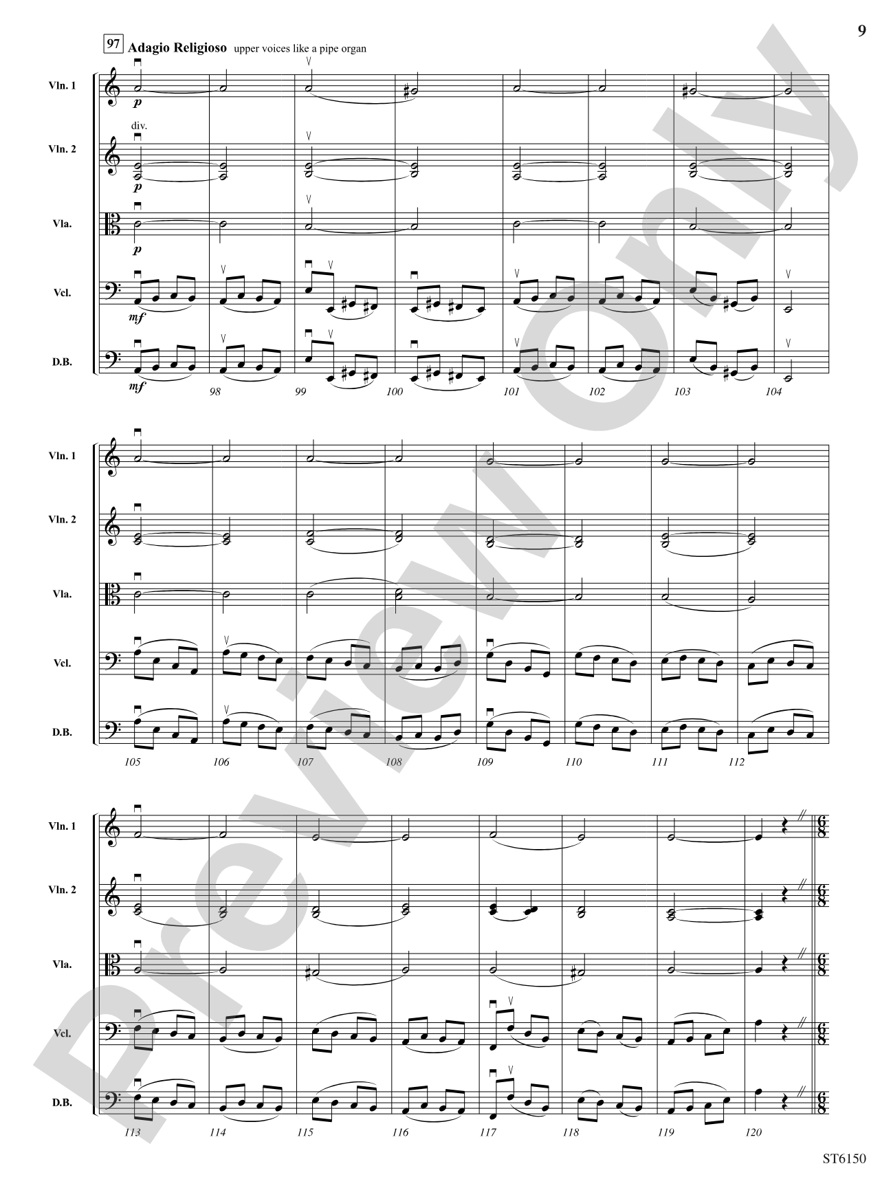 Variations on Paganini: String Orchestra Conductor Score & Parts
