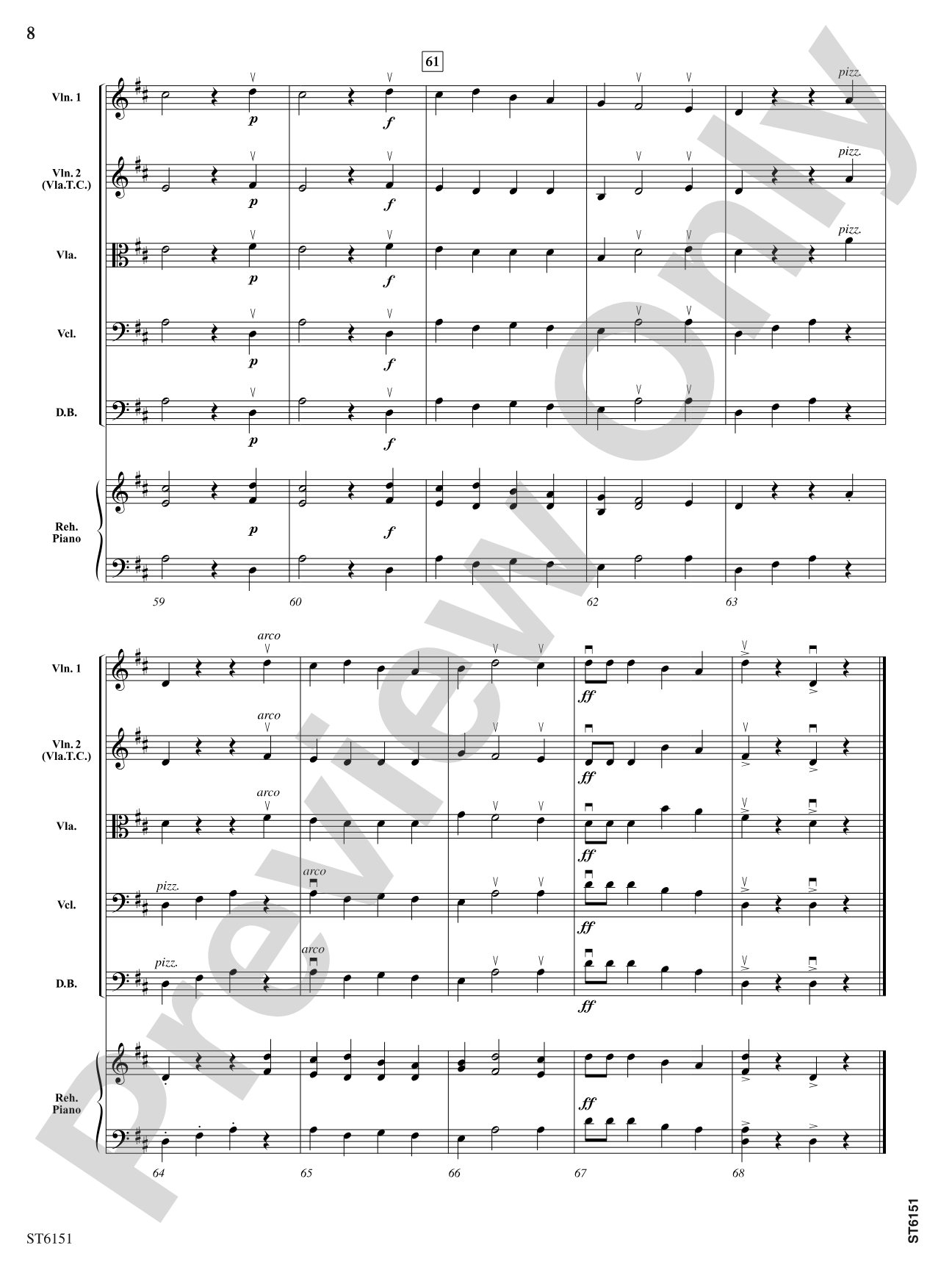 Frog and Toad: String Orchestra Conductor Score & Parts