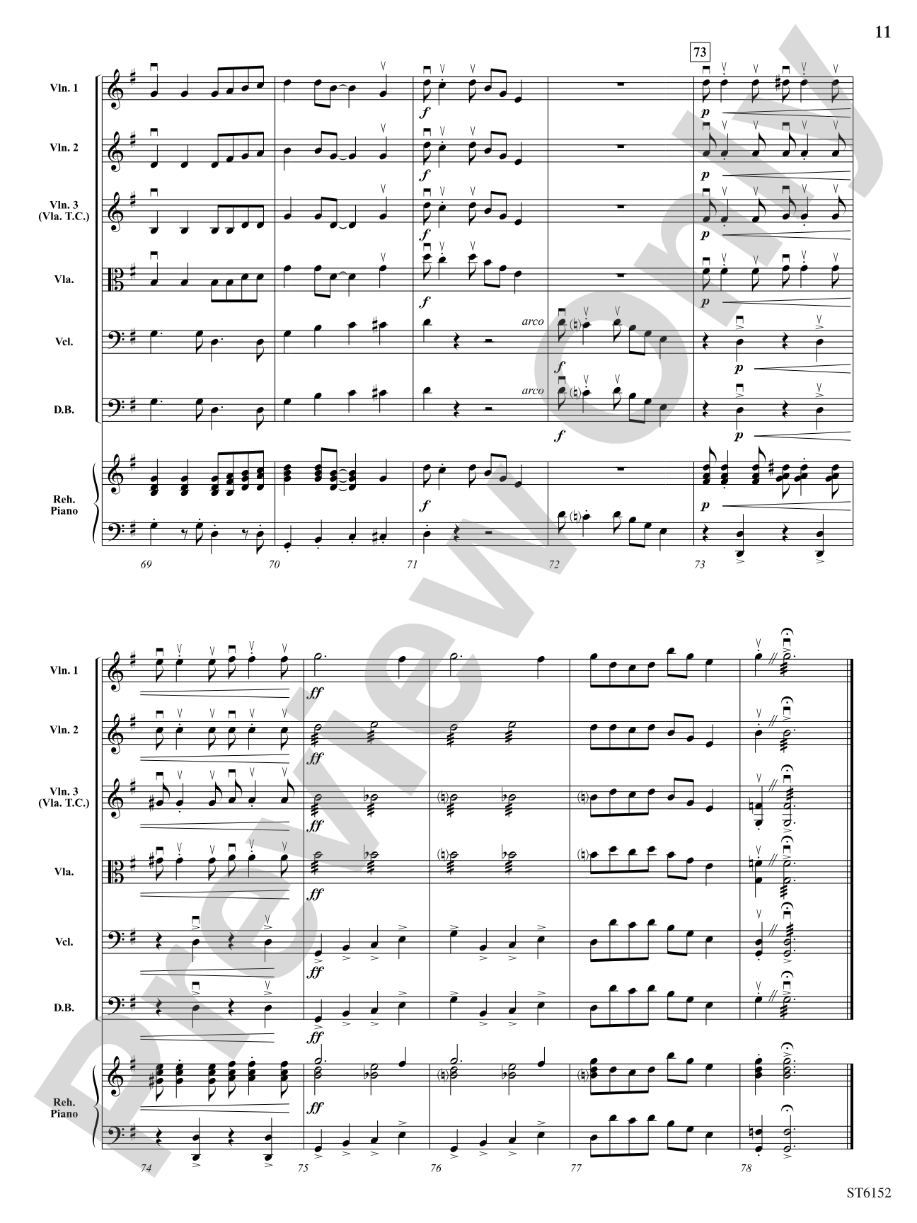 The Three Groovy Grizzlies: String Orchestra Conductor Score & Parts