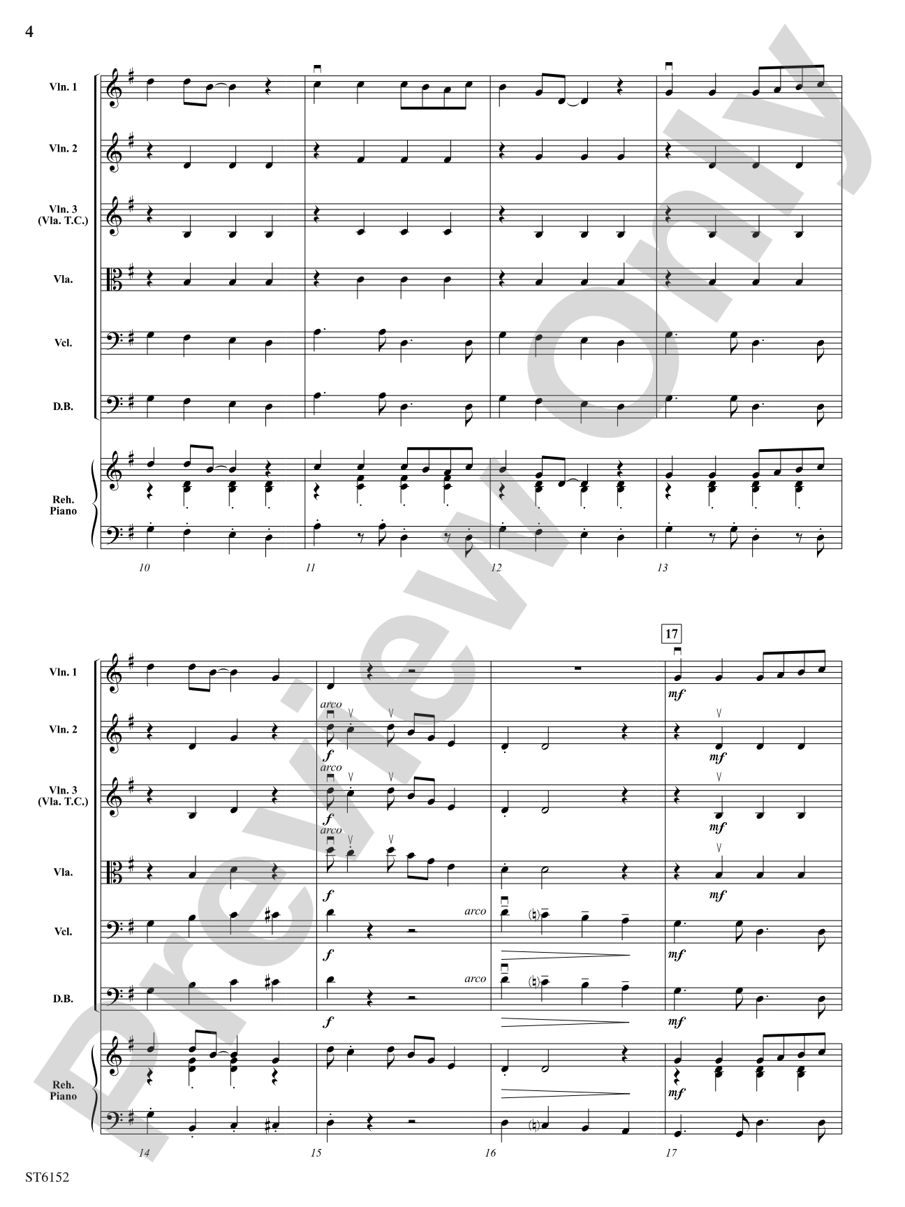 The Three Groovy Grizzlies: String Orchestra Conductor Score & Parts