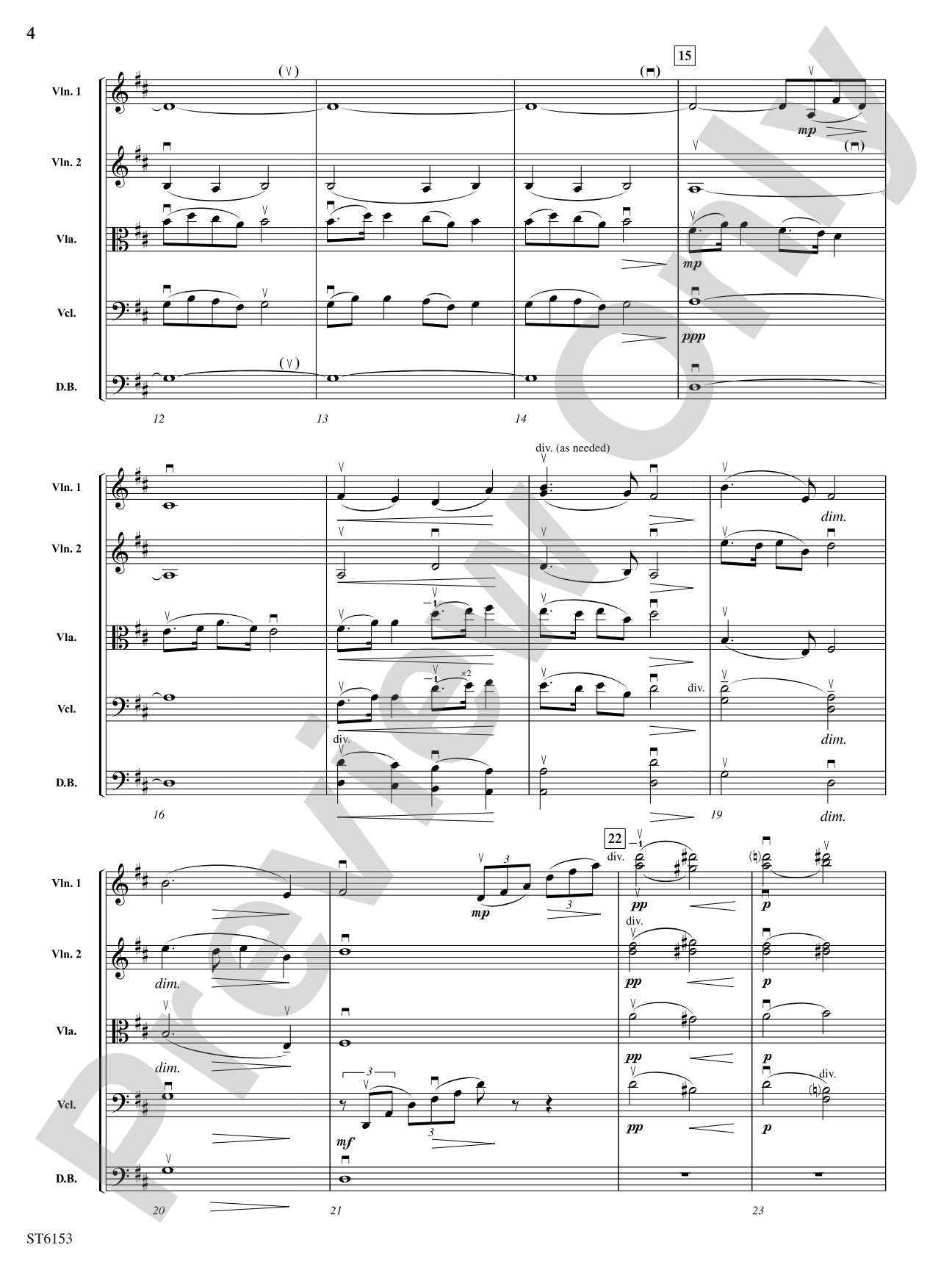 Largo (from Symphony No. 9, "From the New World"): String Orchestra Conductor Score & Parts