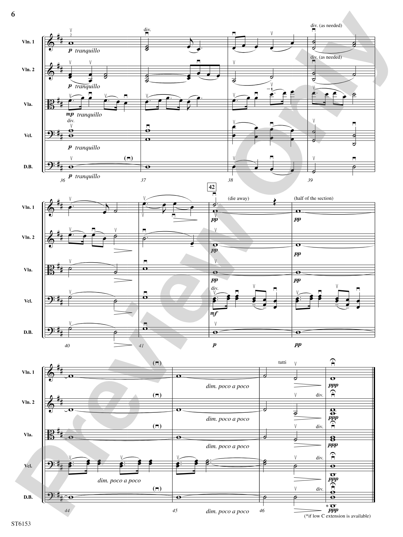Largo (from Symphony No. 9, "From the New World"): String Orchestra Conductor Score & Parts