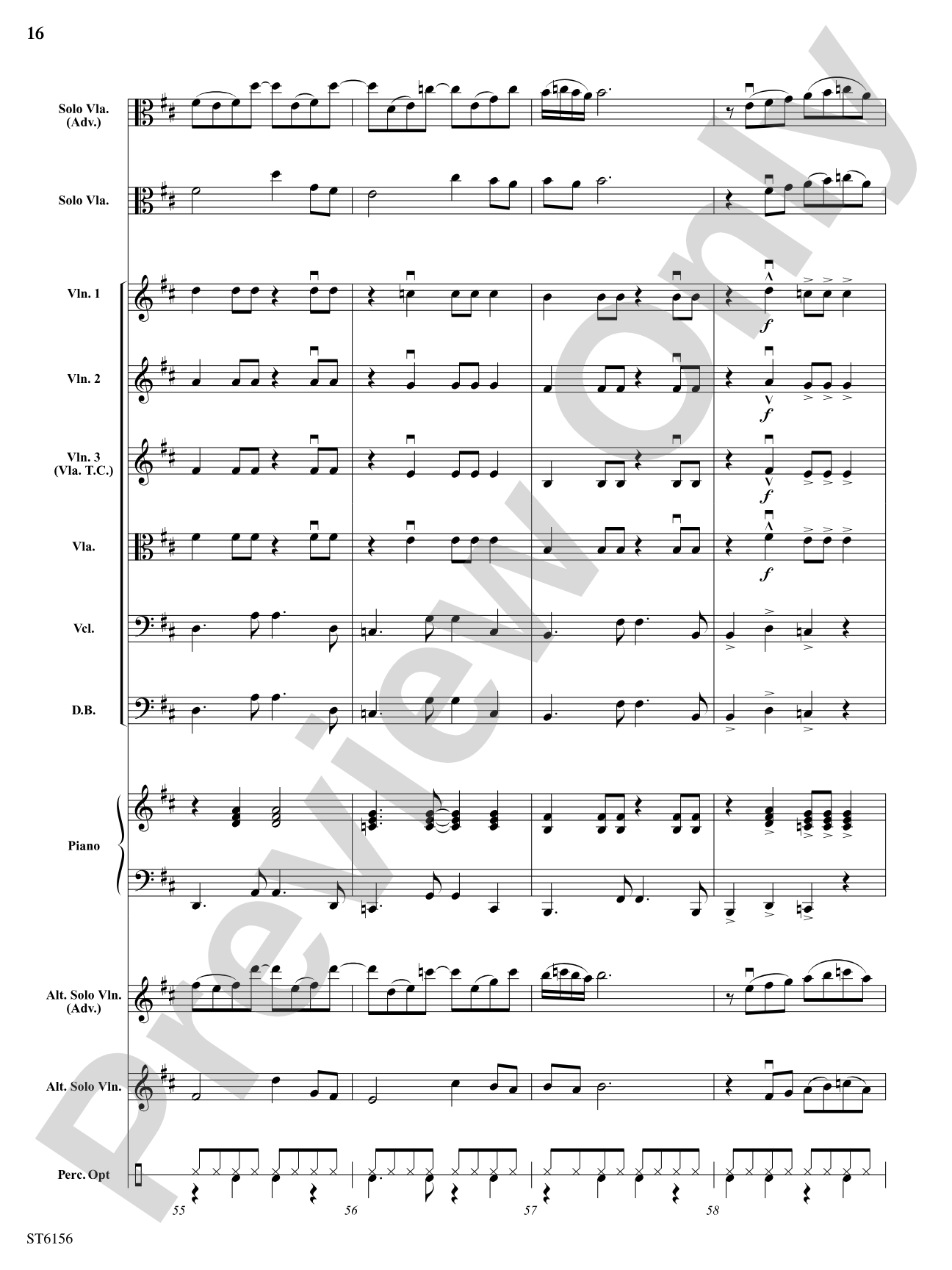 Danza Latina (for Solo Viola or Violin and Orchestra): String Orchestra Conductor Score & Parts