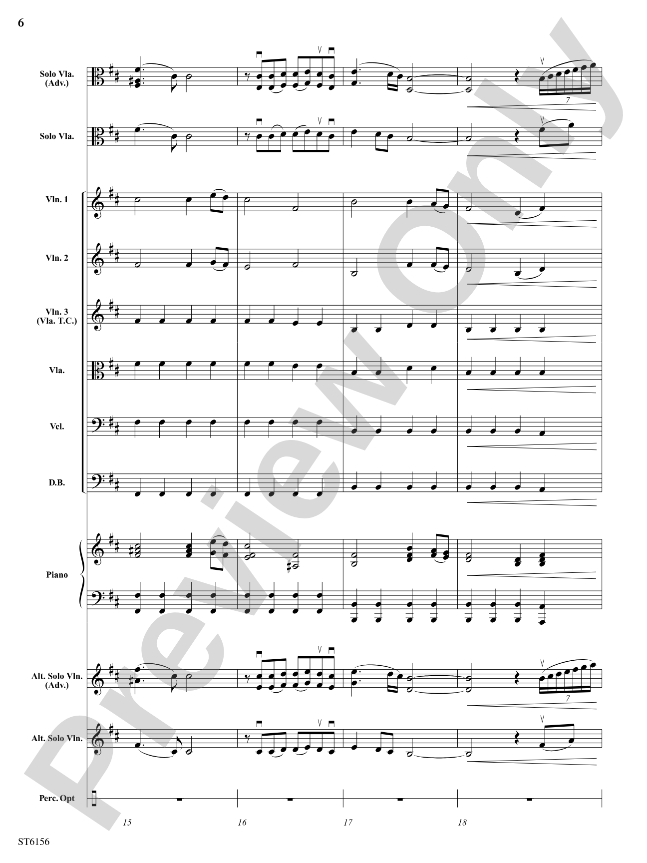 Danza Latina (for Solo Viola or Violin and Orchestra): String Orchestra Conductor Score & Parts