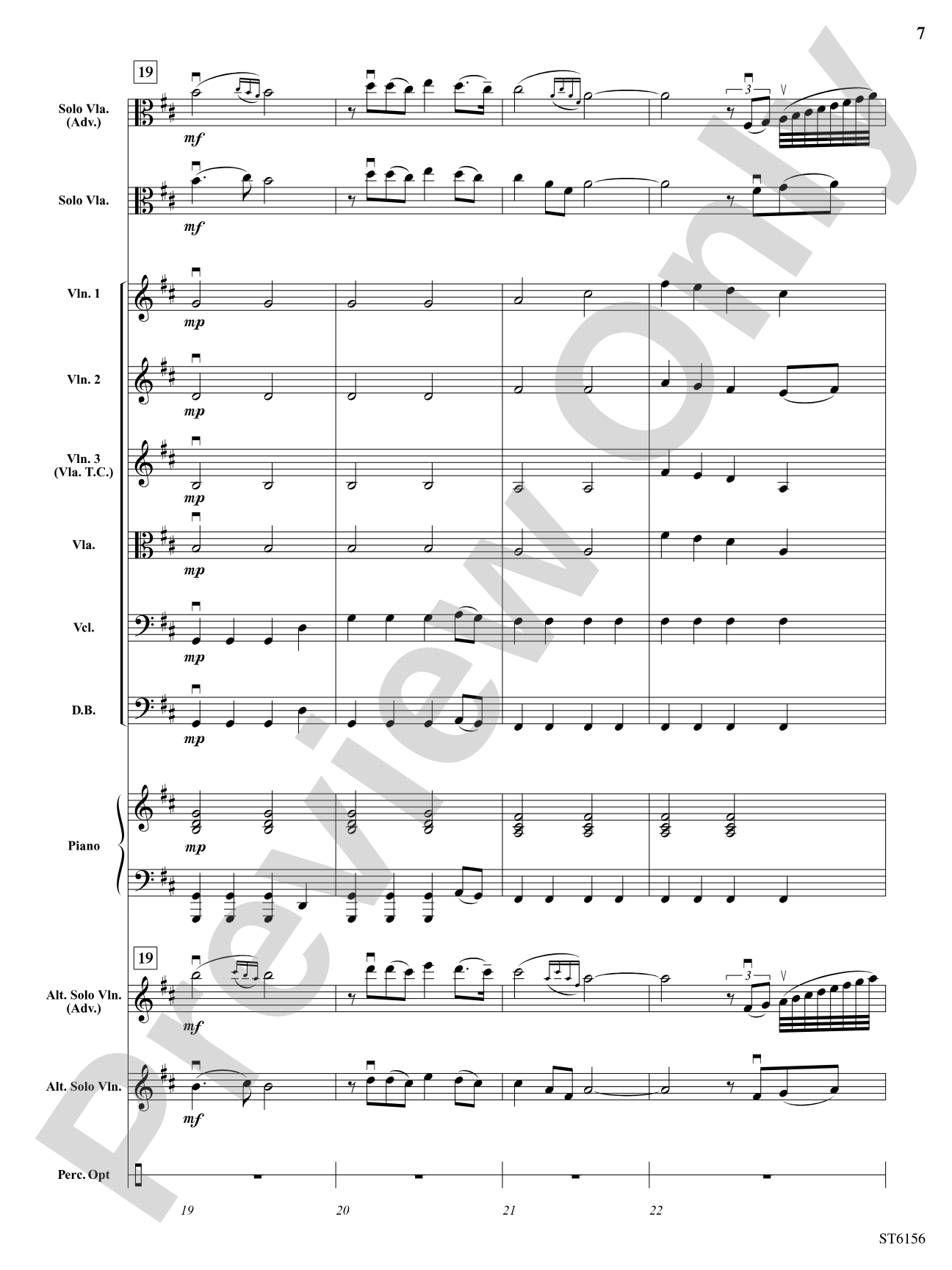 Danza Latina (for Solo Viola or Violin and Orchestra): String Orchestra Conductor Score & Parts