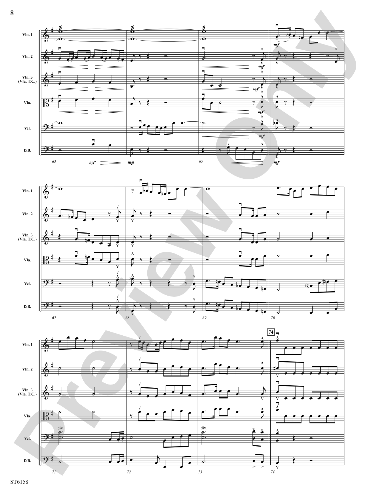 To Tame the Raging Rapids: String Orchestra Conductor Score & Parts