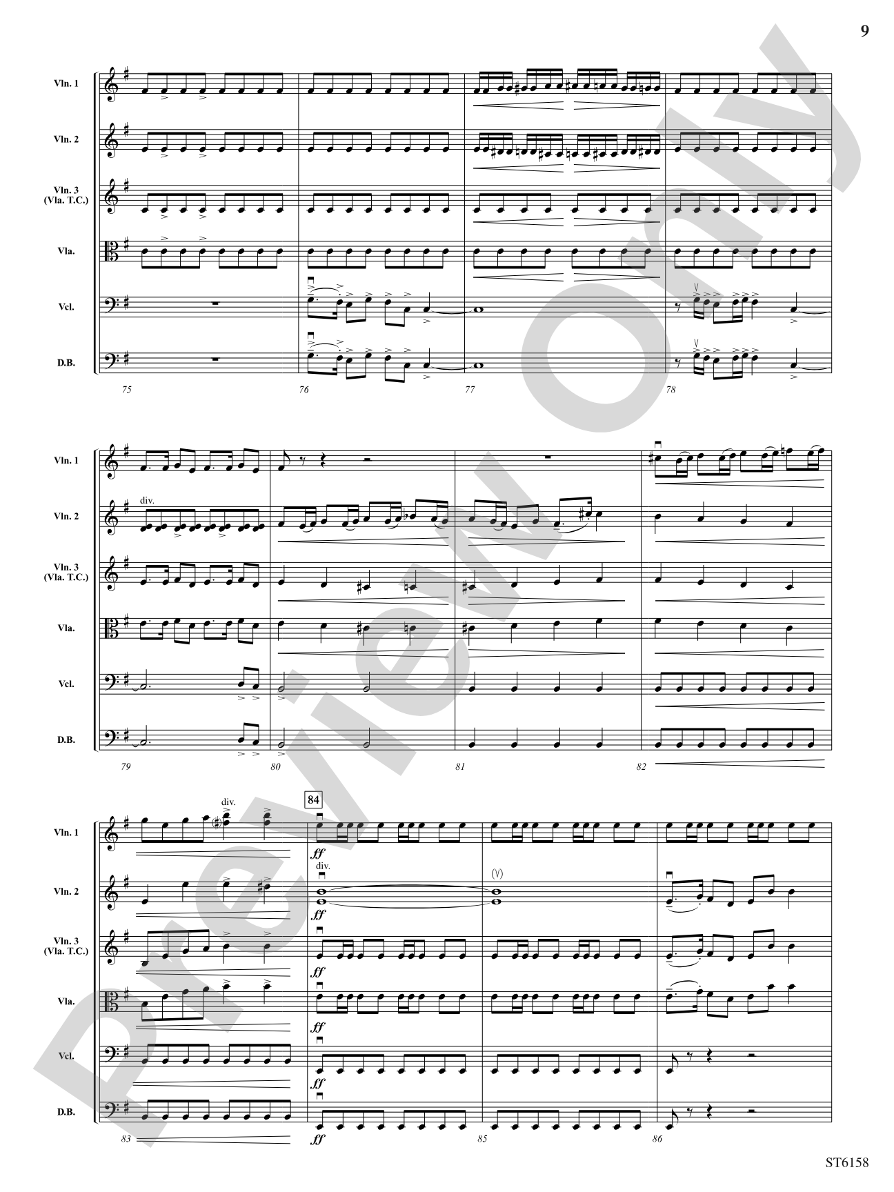 To Tame the Raging Rapids: String Orchestra Conductor Score & Parts