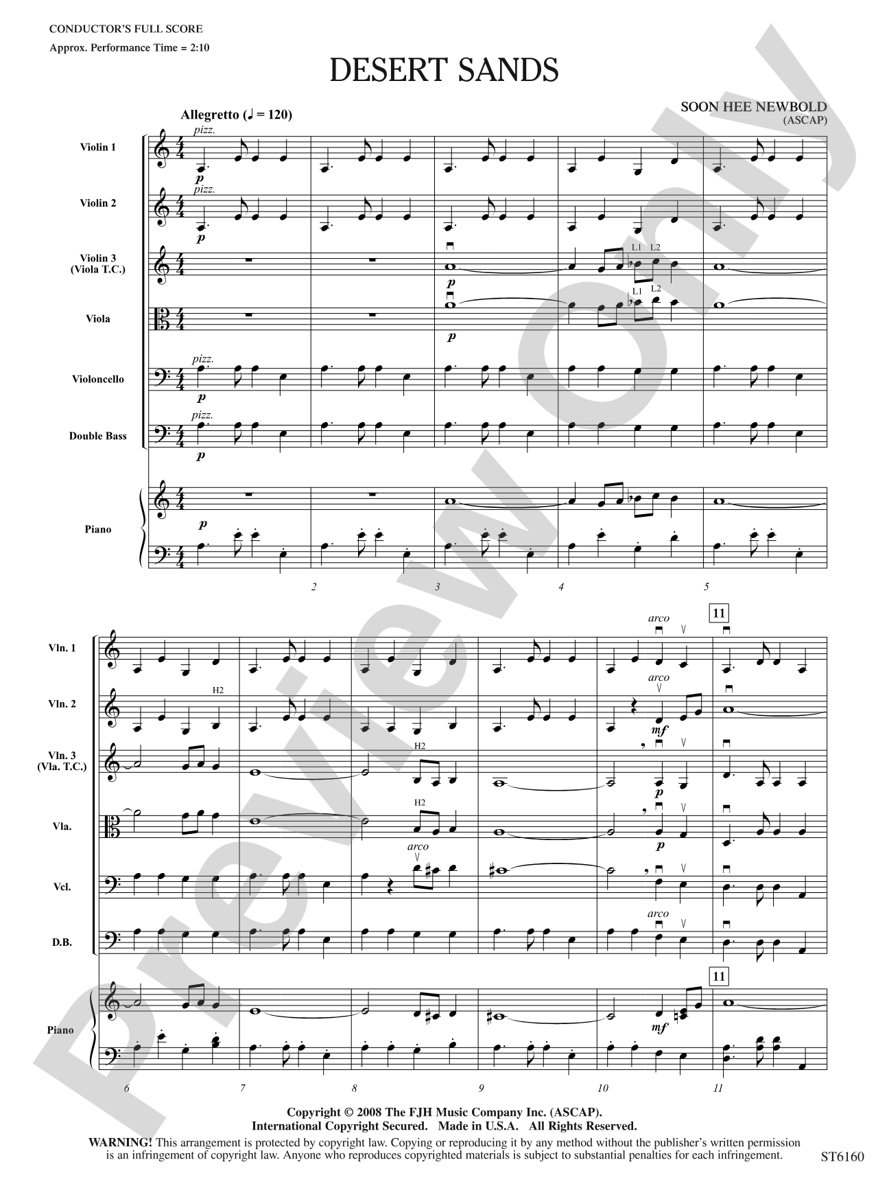 Desert Sands: String Orchestra Conductor Score & Parts