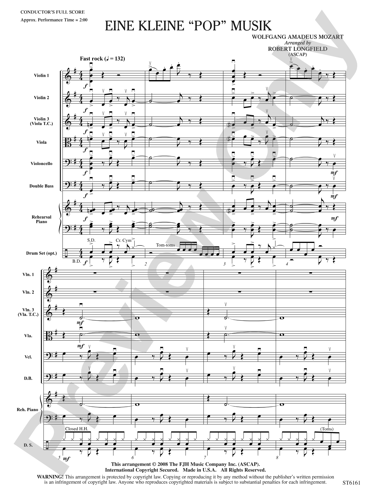 Eine Kleine "Pop" Musik: String Orchestra Conductor Score & Parts