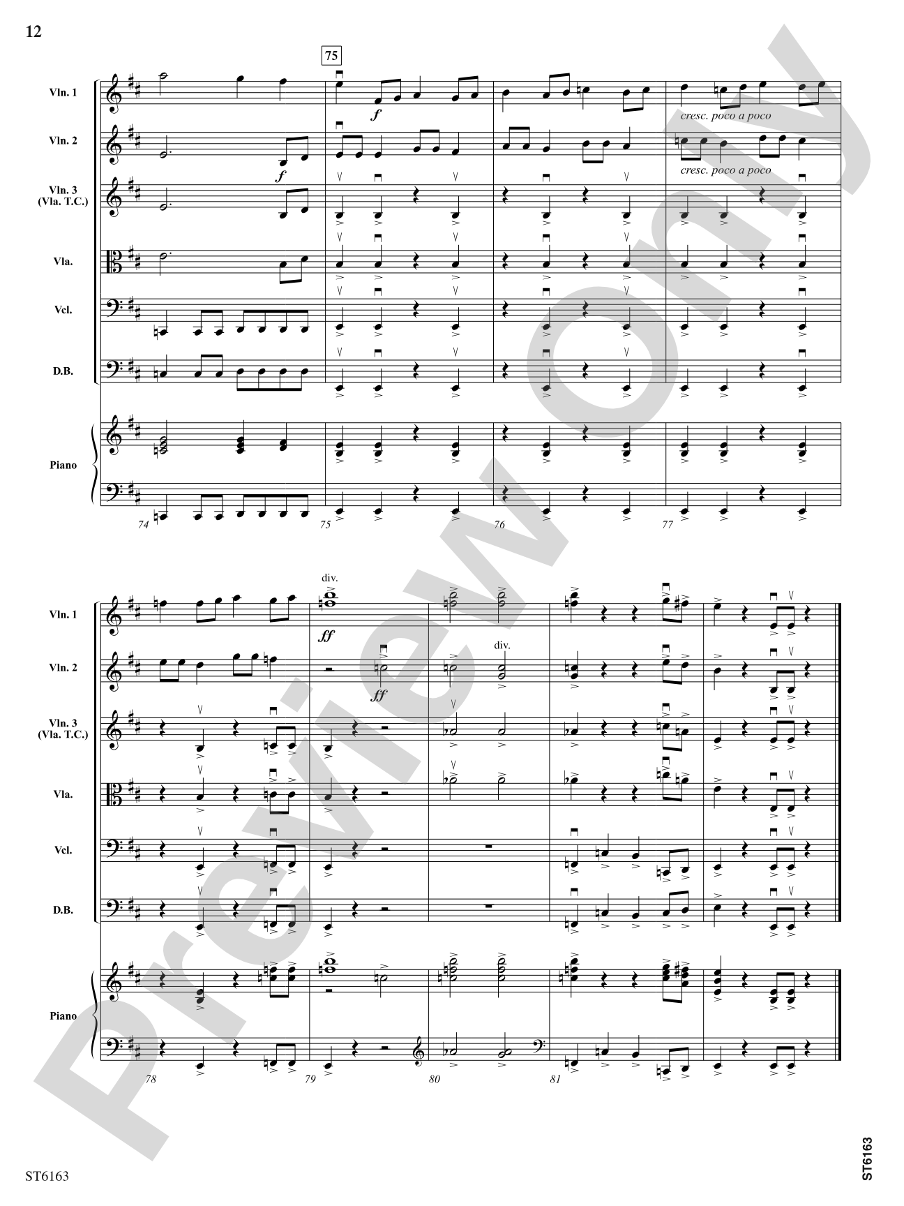 Spartacus: String Orchestra Conductor Score & Parts
