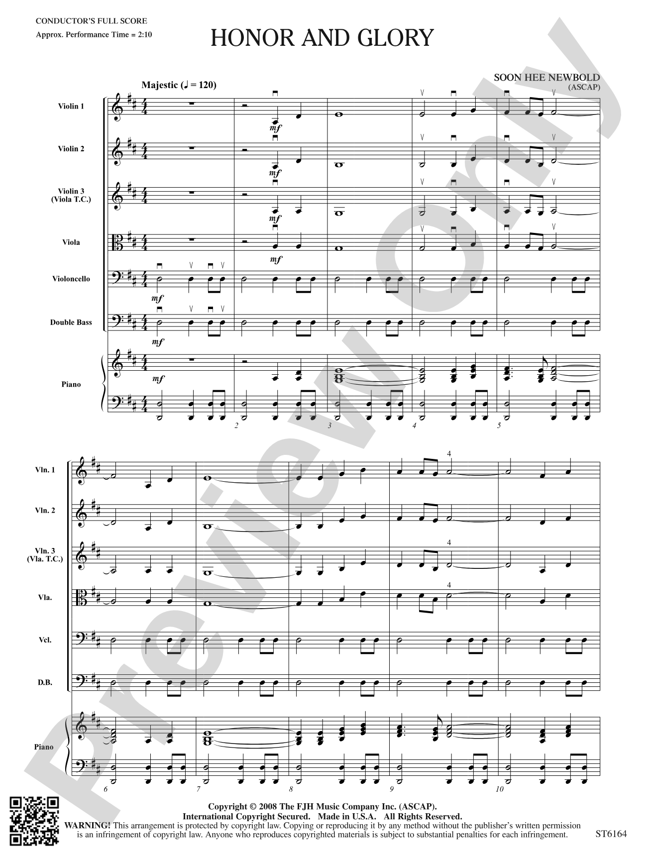 Honor and Glory: String Orchestra Conductor Score & Parts