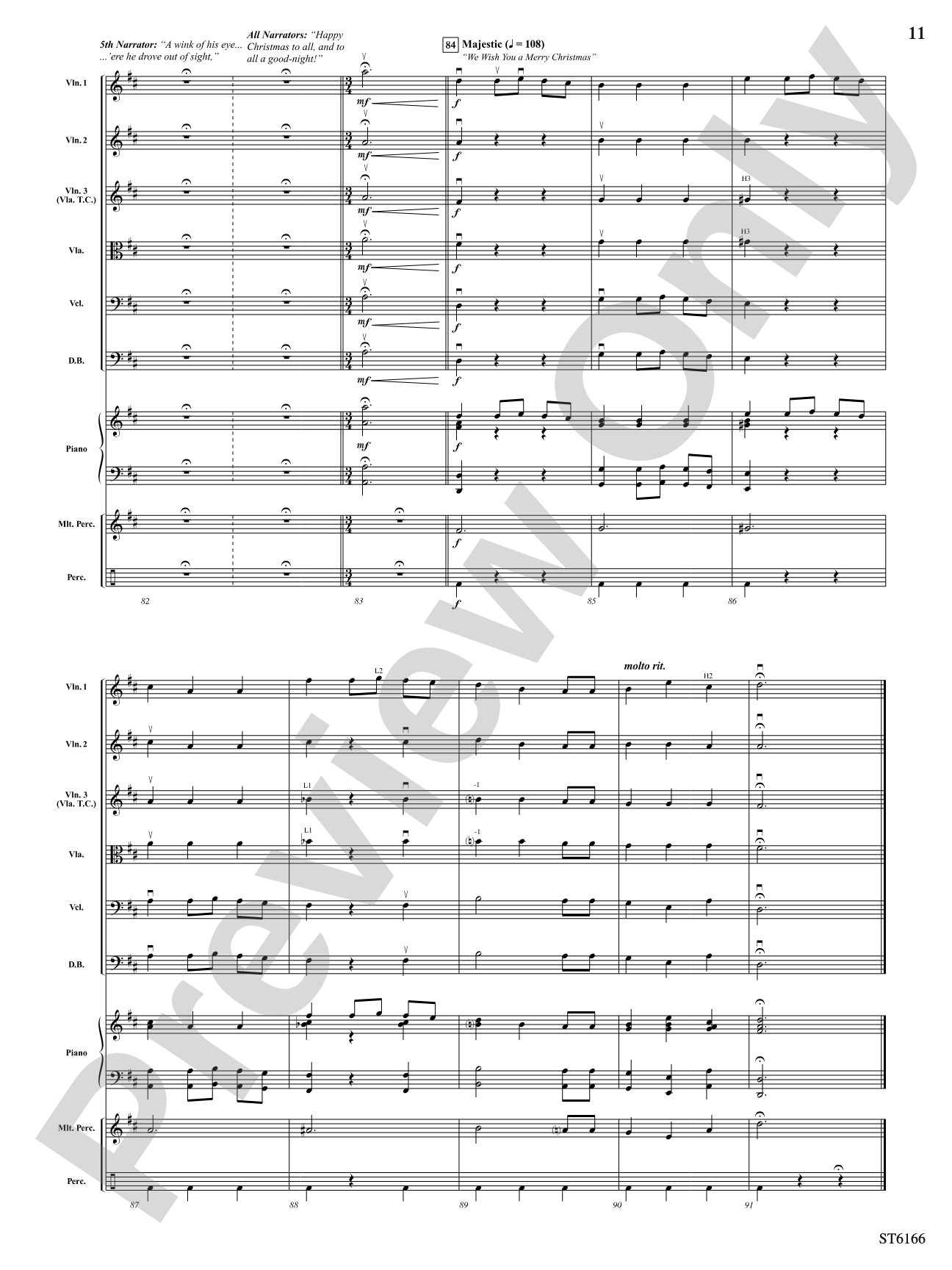 The Night Before Christmas (for Narration, String Orchestra, and Percussion): String Orchestra Conductor Score & Parts