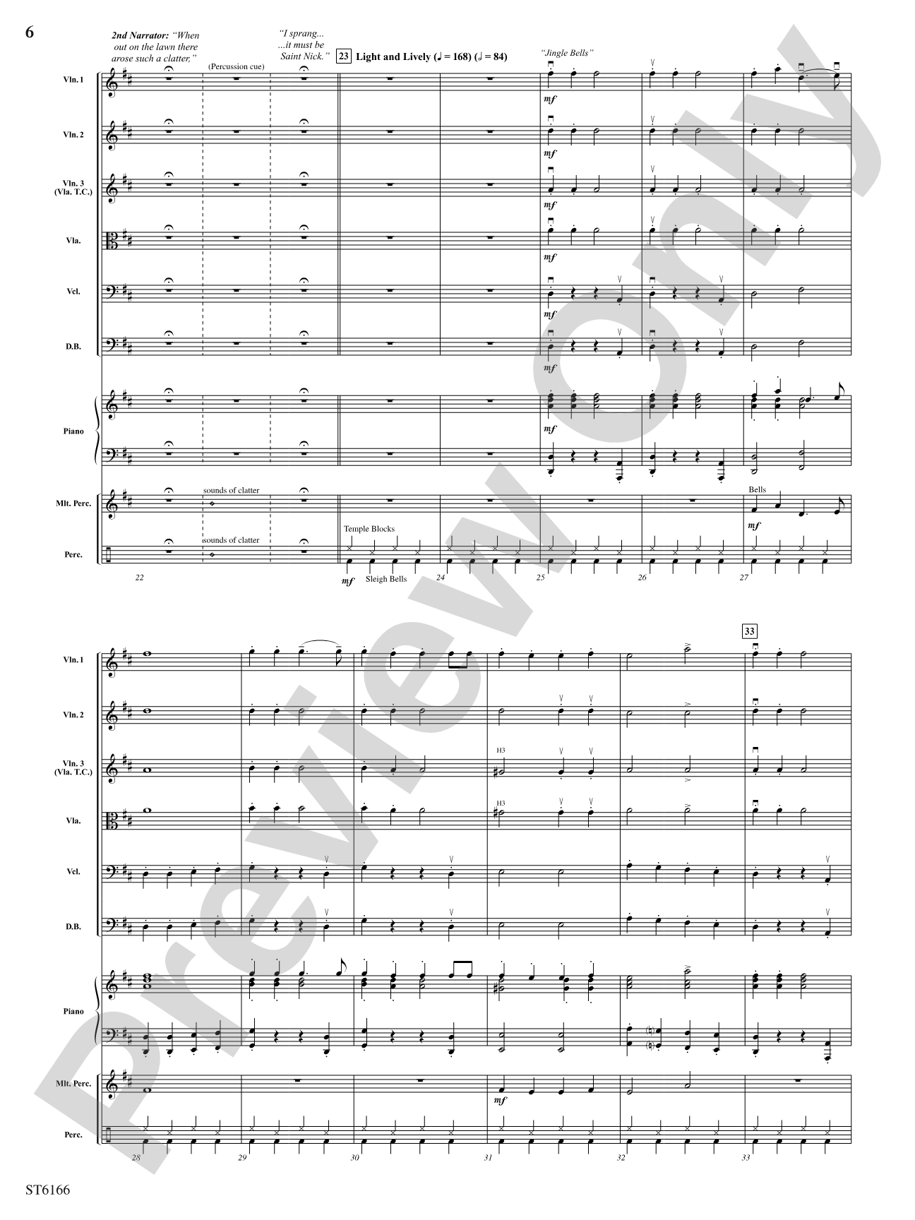 The Night Before Christmas (for Narration, String Orchestra, and Percussion): String Orchestra Conductor Score & Parts