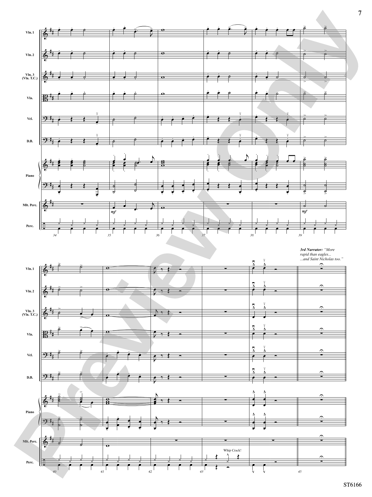 The Night Before Christmas (for Narration, String Orchestra, and Percussion): String Orchestra Conductor Score & Parts